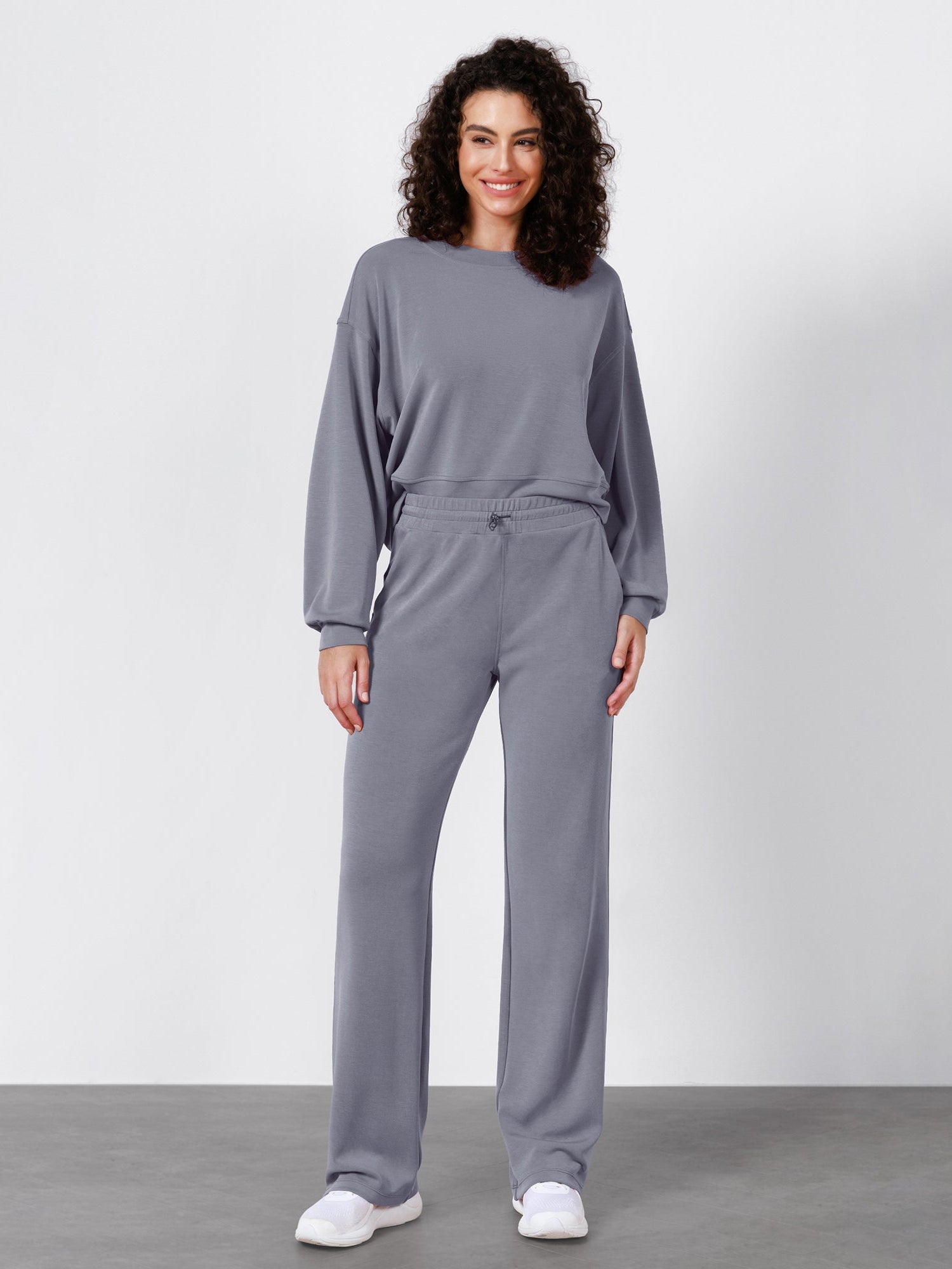 27 Adjustable Shockcord High Waist Casual Lounge Pants with Pockets - ododos