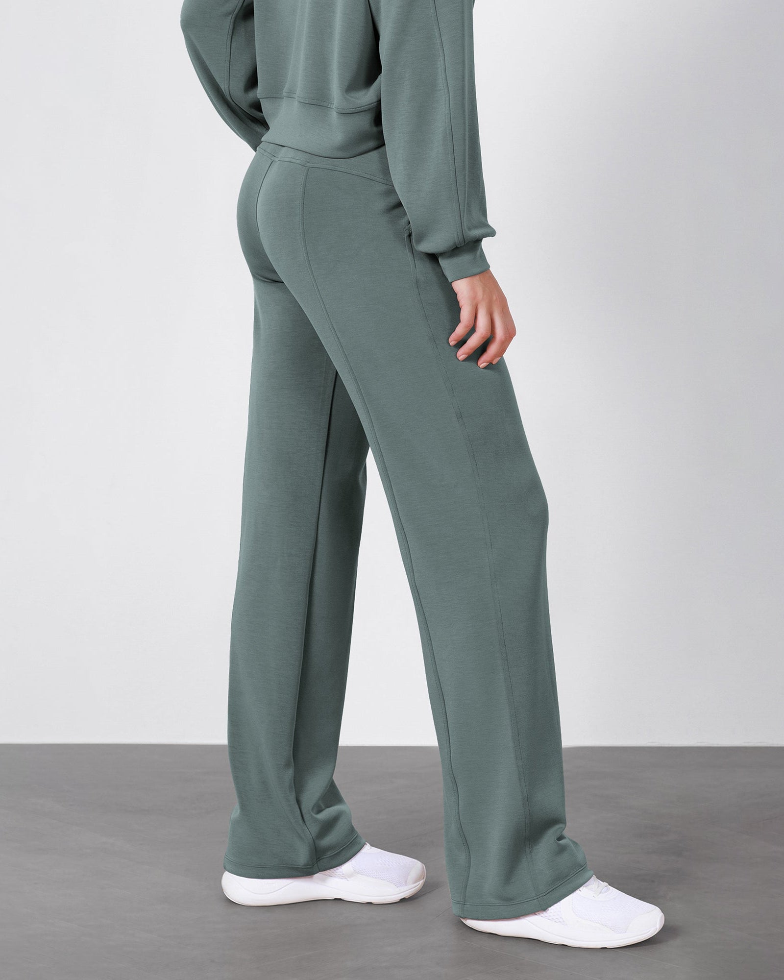 27 Adjustable Shockcord High Waist Casual Lounge Pants with Pockets - ododos