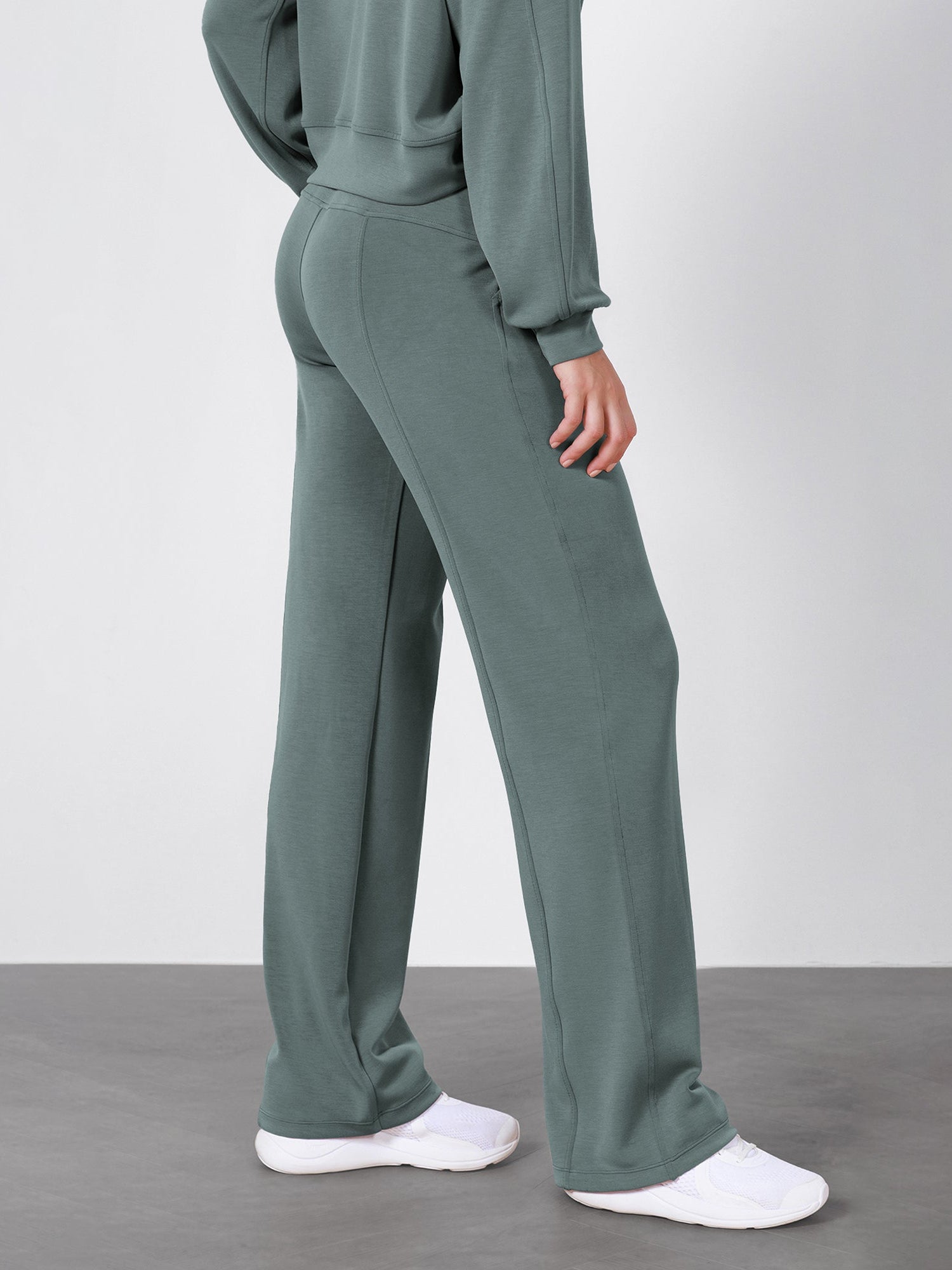 27 Adjustable Shockcord High Waist Casual Lounge Pants with Pockets - ododos
