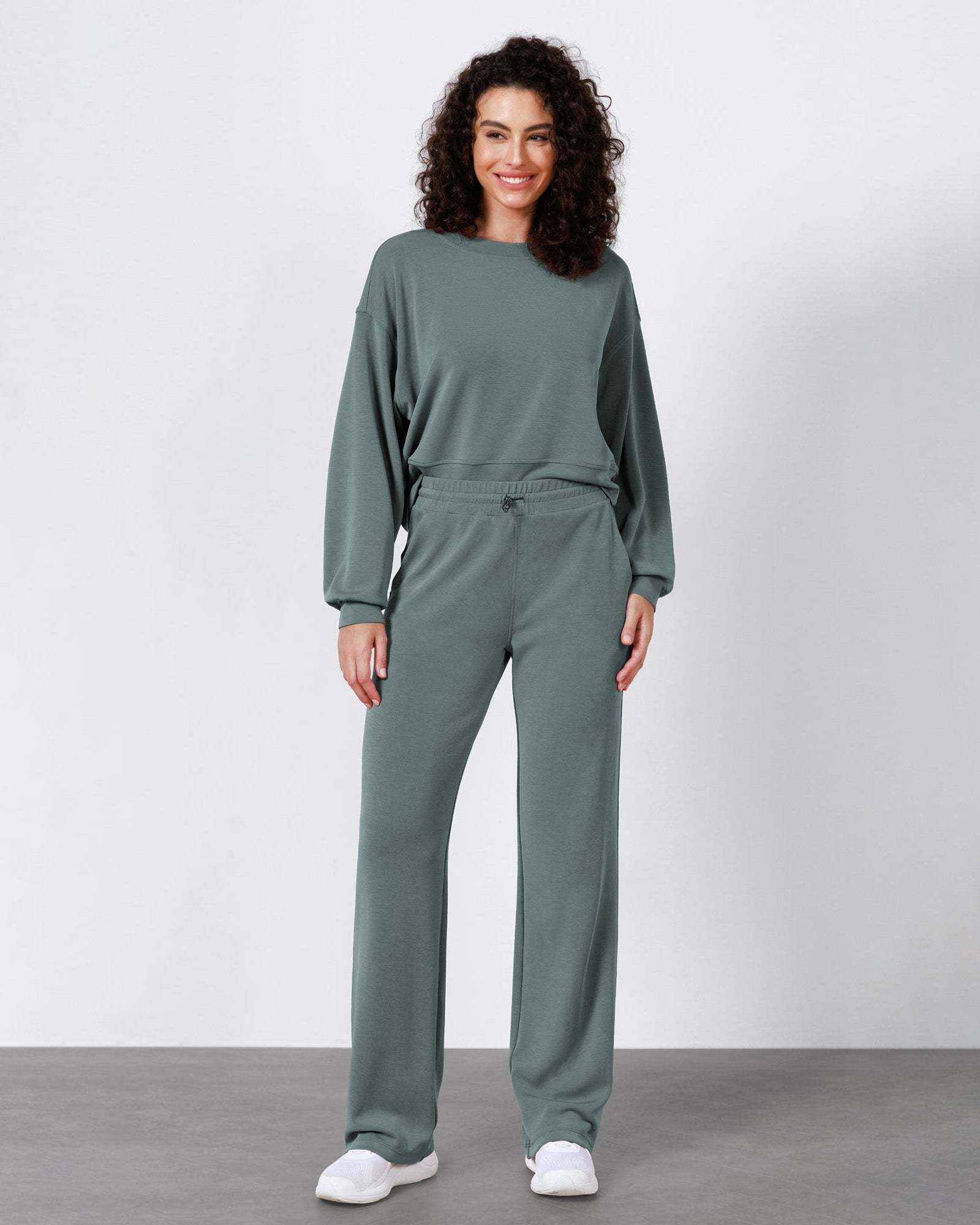 27 Adjustable Shockcord High Waist Casual Lounge Pants with Pockets - ododos