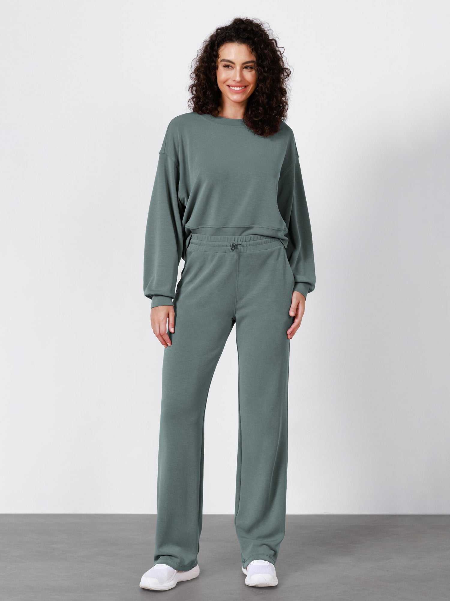 27 Adjustable Shockcord High Waist Casual Lounge Pants with Pockets - ododos