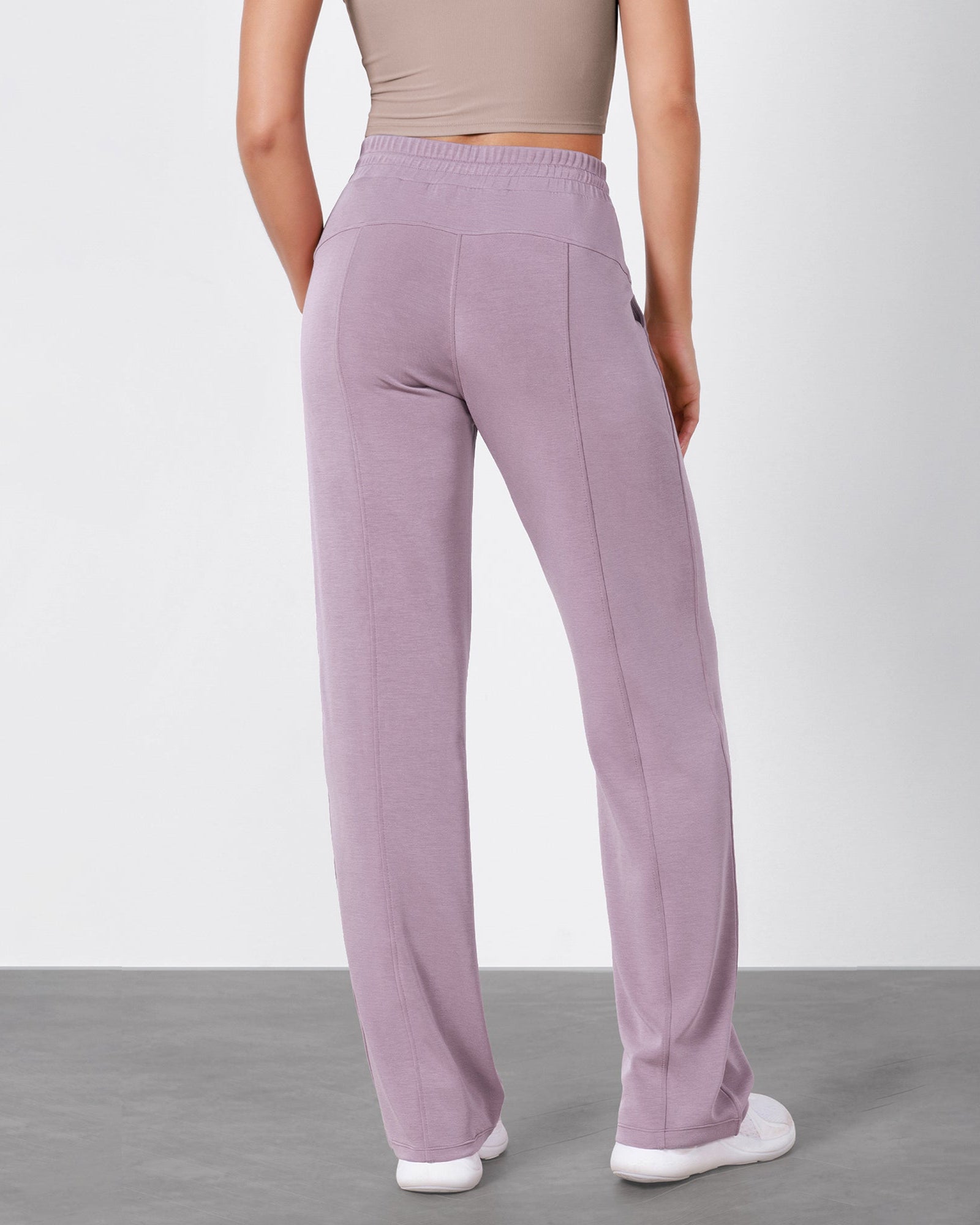 27 Adjustable Shockcord High Waist Casual Lounge Pants with Pockets - ododos