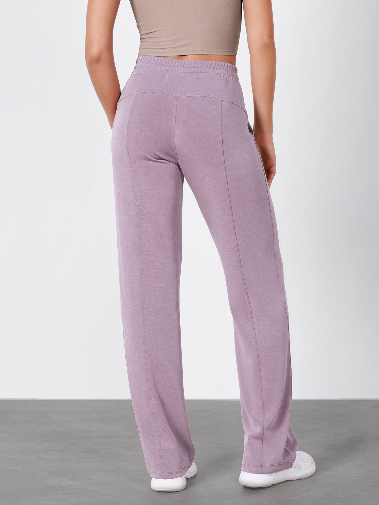 27 Adjustable Shockcord High Waist Casual Lounge Pants with Pockets - ododos