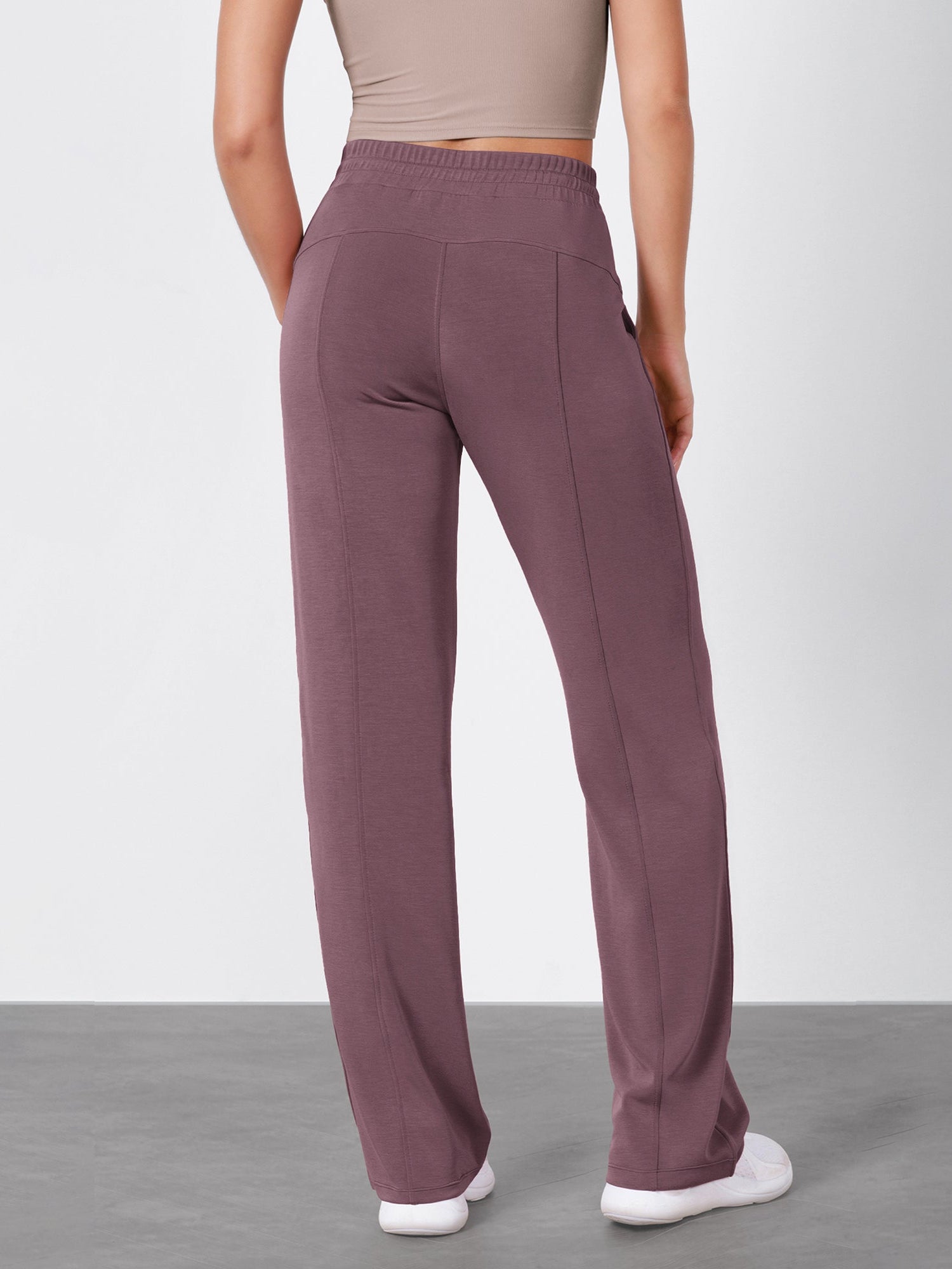 27 Adjustable Shockcord High Waist Casual Lounge Pants with Pockets - ododos
