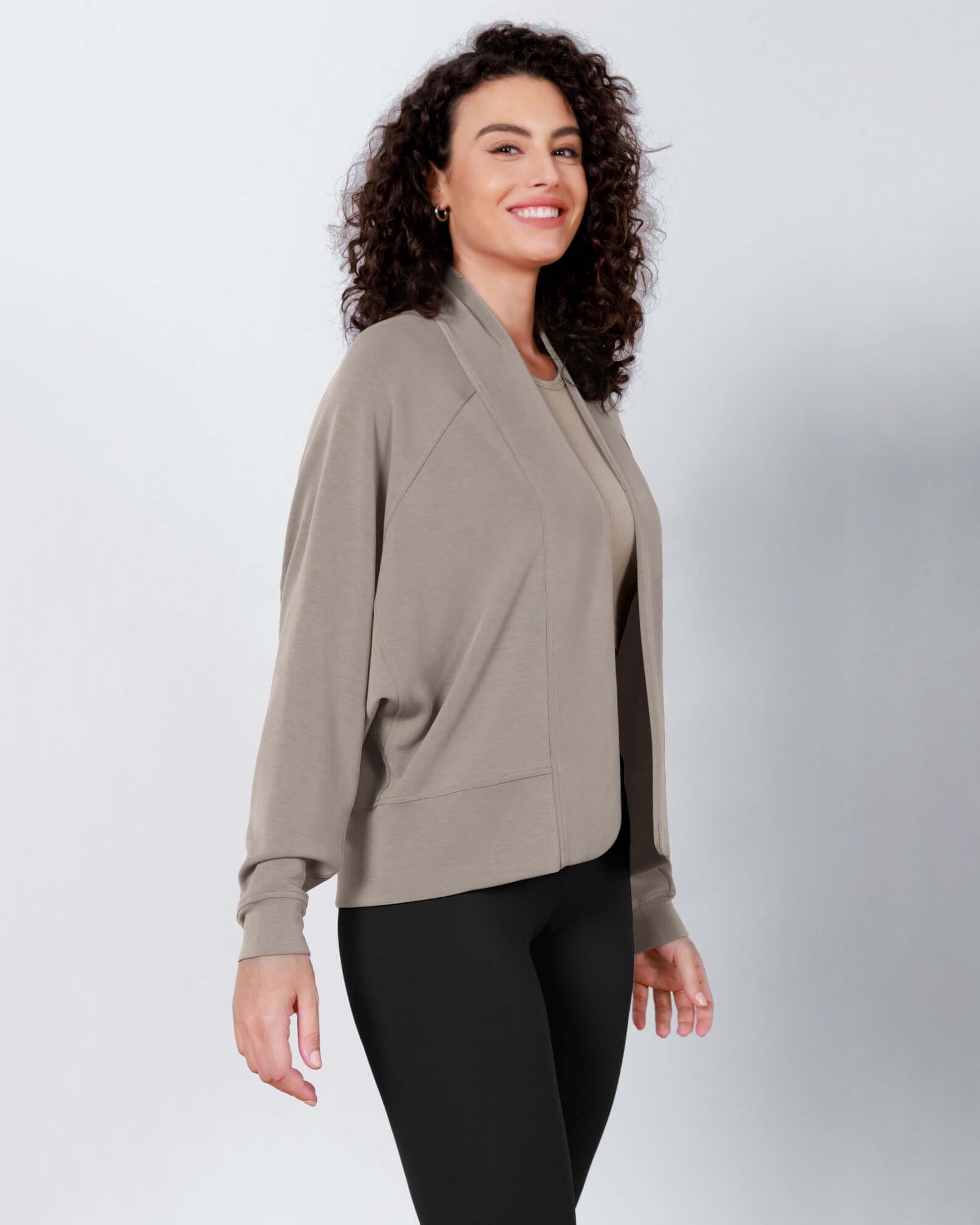 Modal Soft Open Front Long Sleeve Casual Wrap Cardigans - ododos