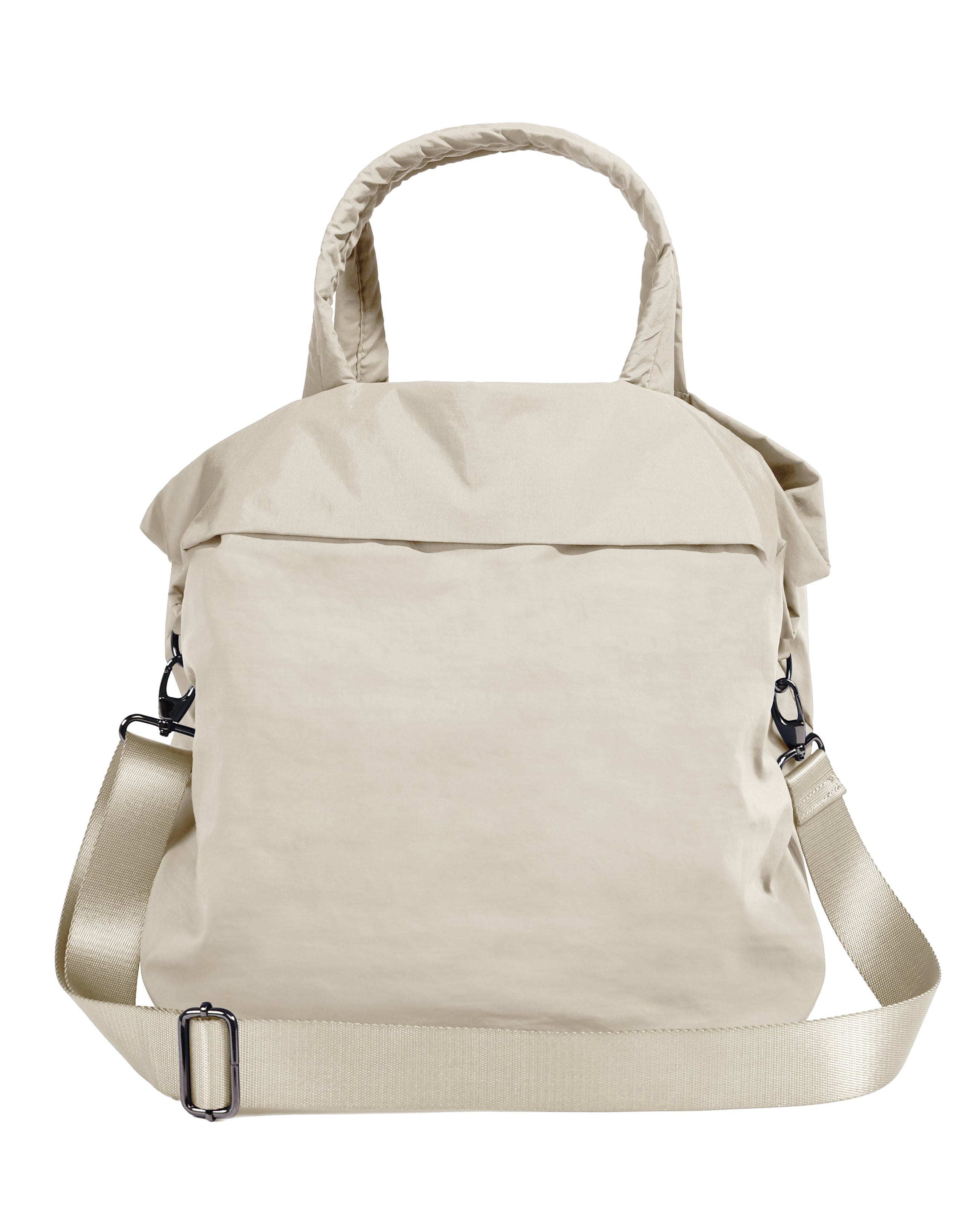 19L Travel Tote with 2 Straps Beige 14.5 x 13 x 9 - ododos