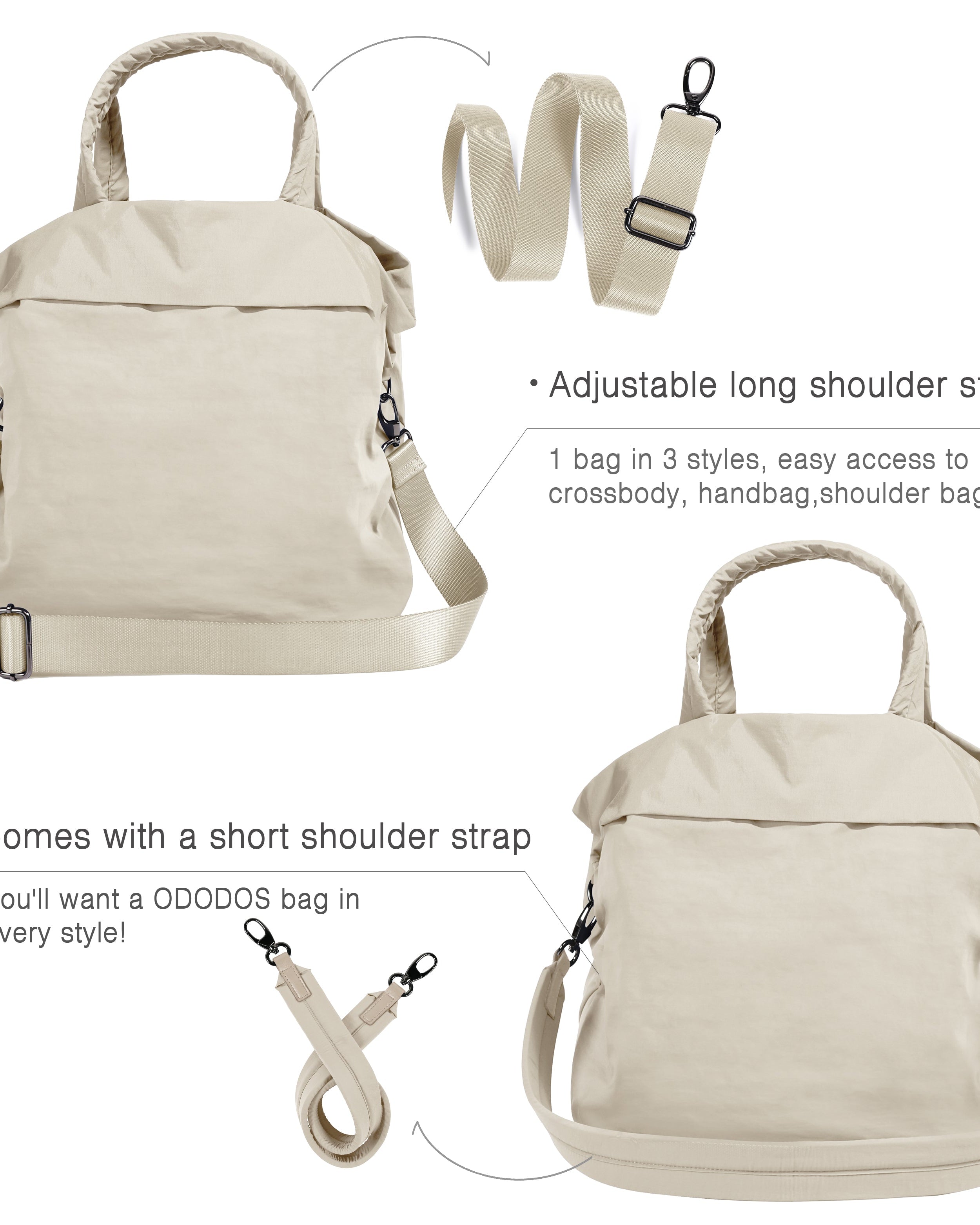 19L Travel Tote with 2 Straps - ododos