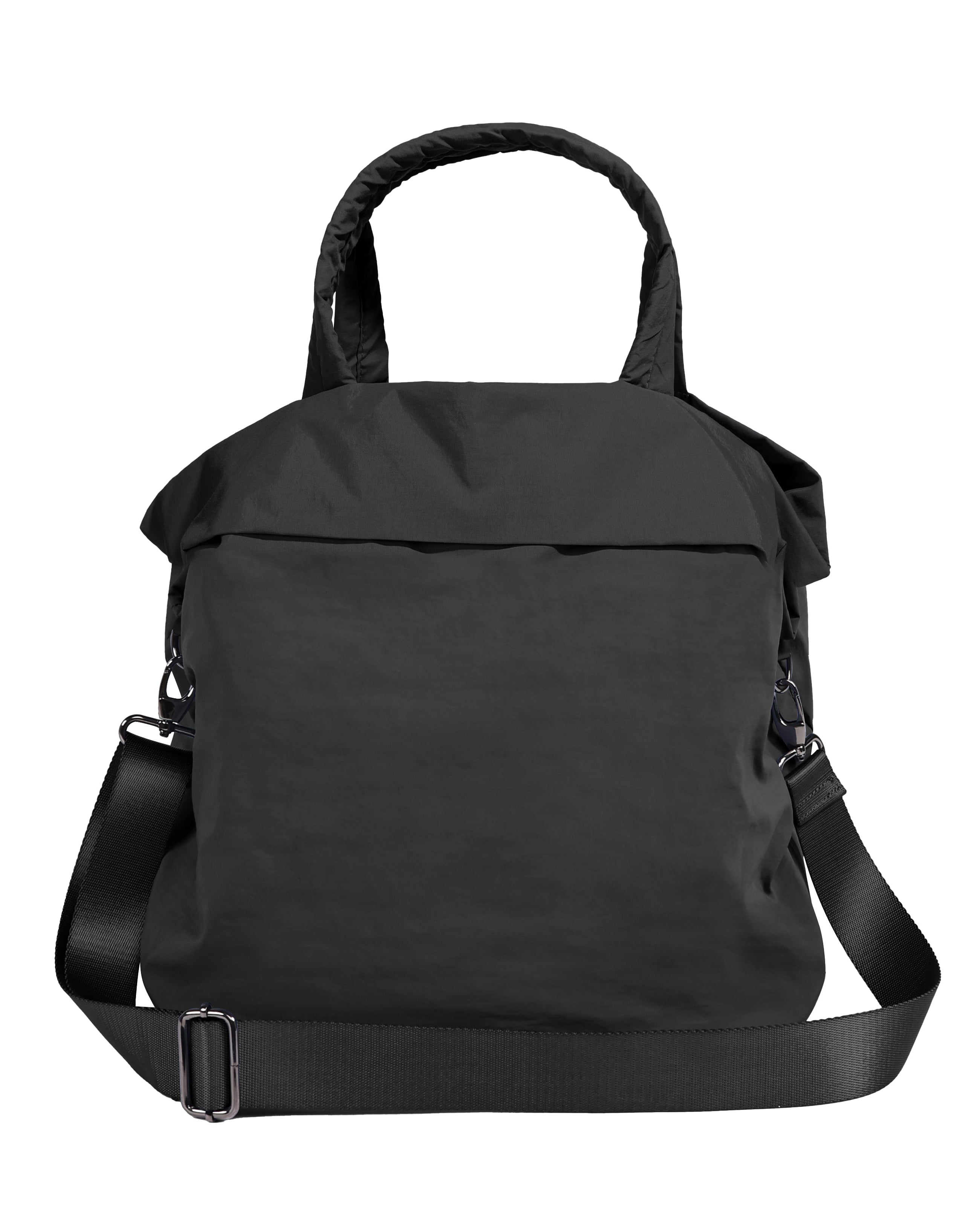 19L Travel Tote with 2 Straps Black 14.5 x 13 x 9 - ododos