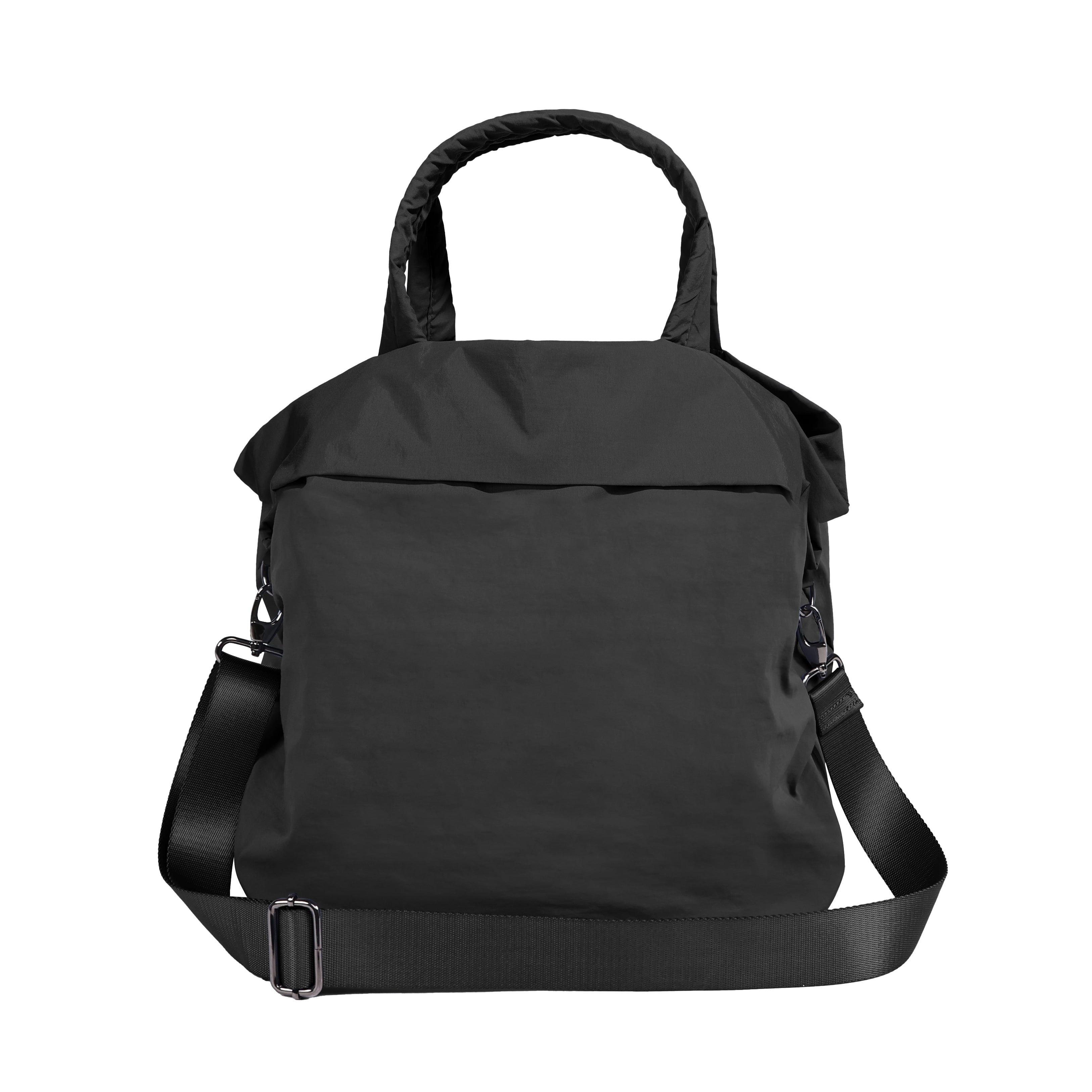 19L Travel Tote with 2 Straps Black 14.5 x 13 x 9 - ododos
