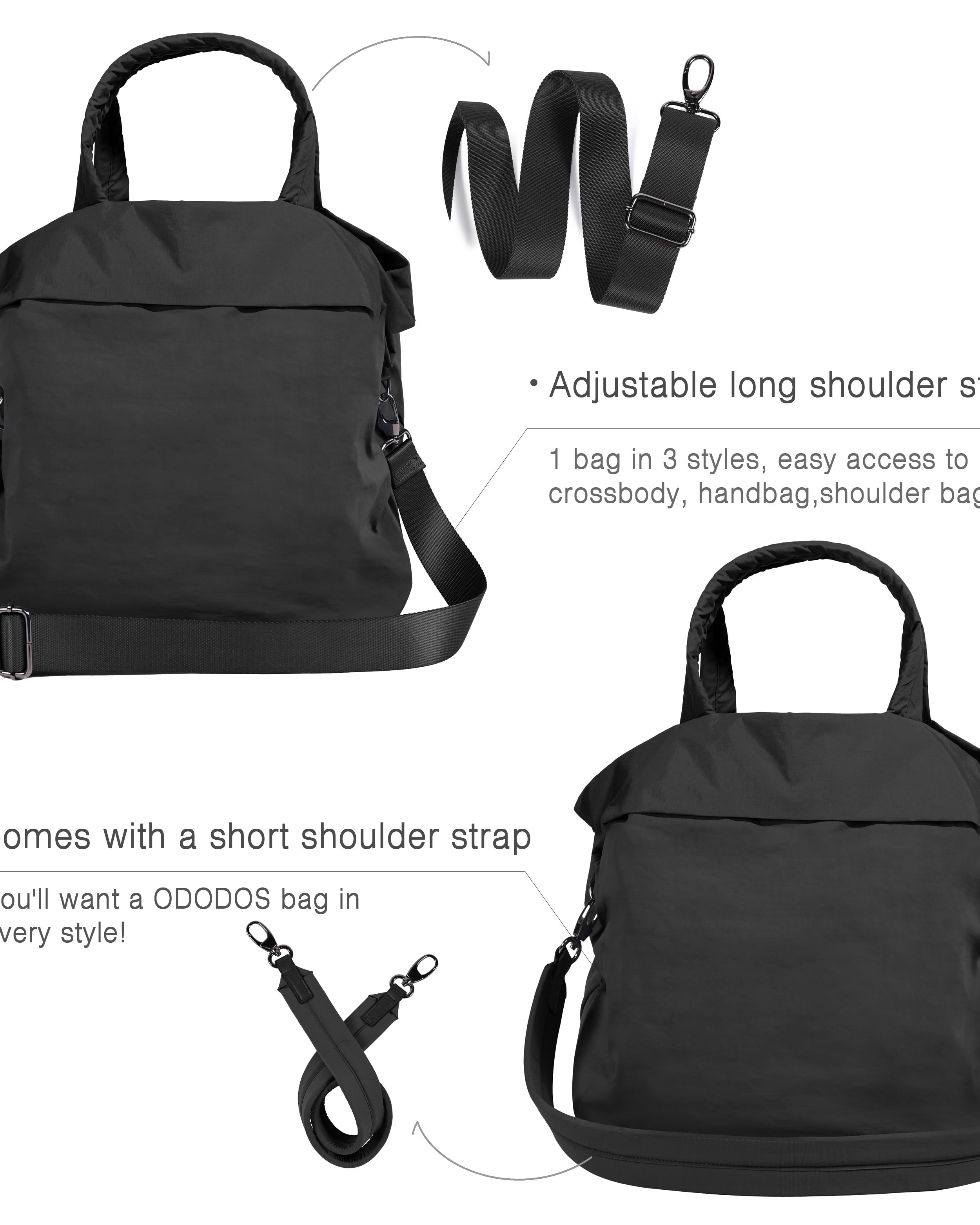 19L Travel Tote with 2 Straps - ododos