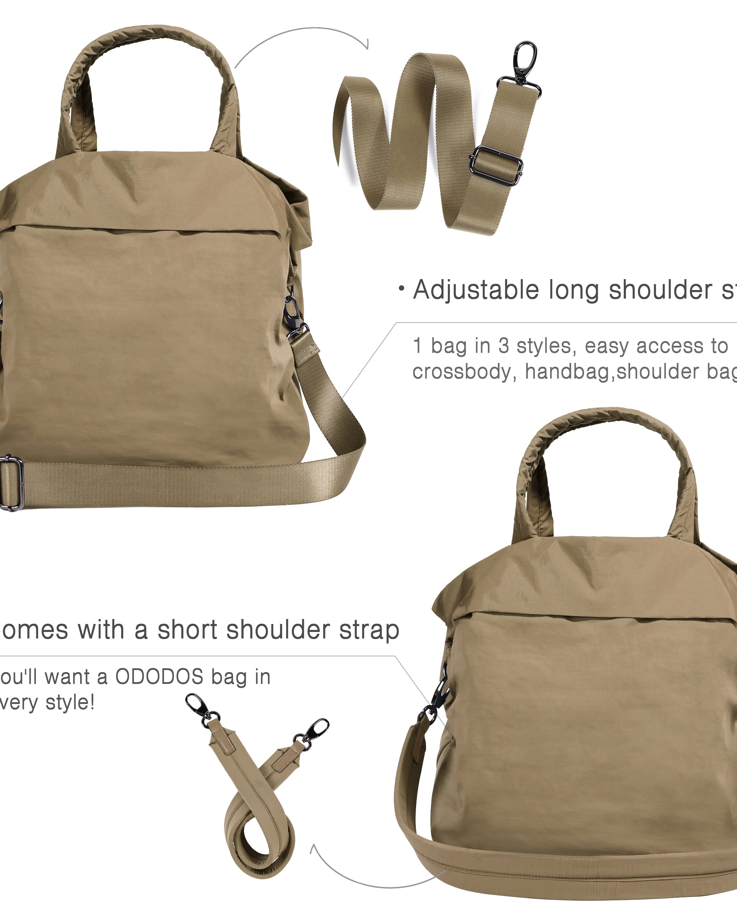 19L Travel Tote with 2 Straps - ododos