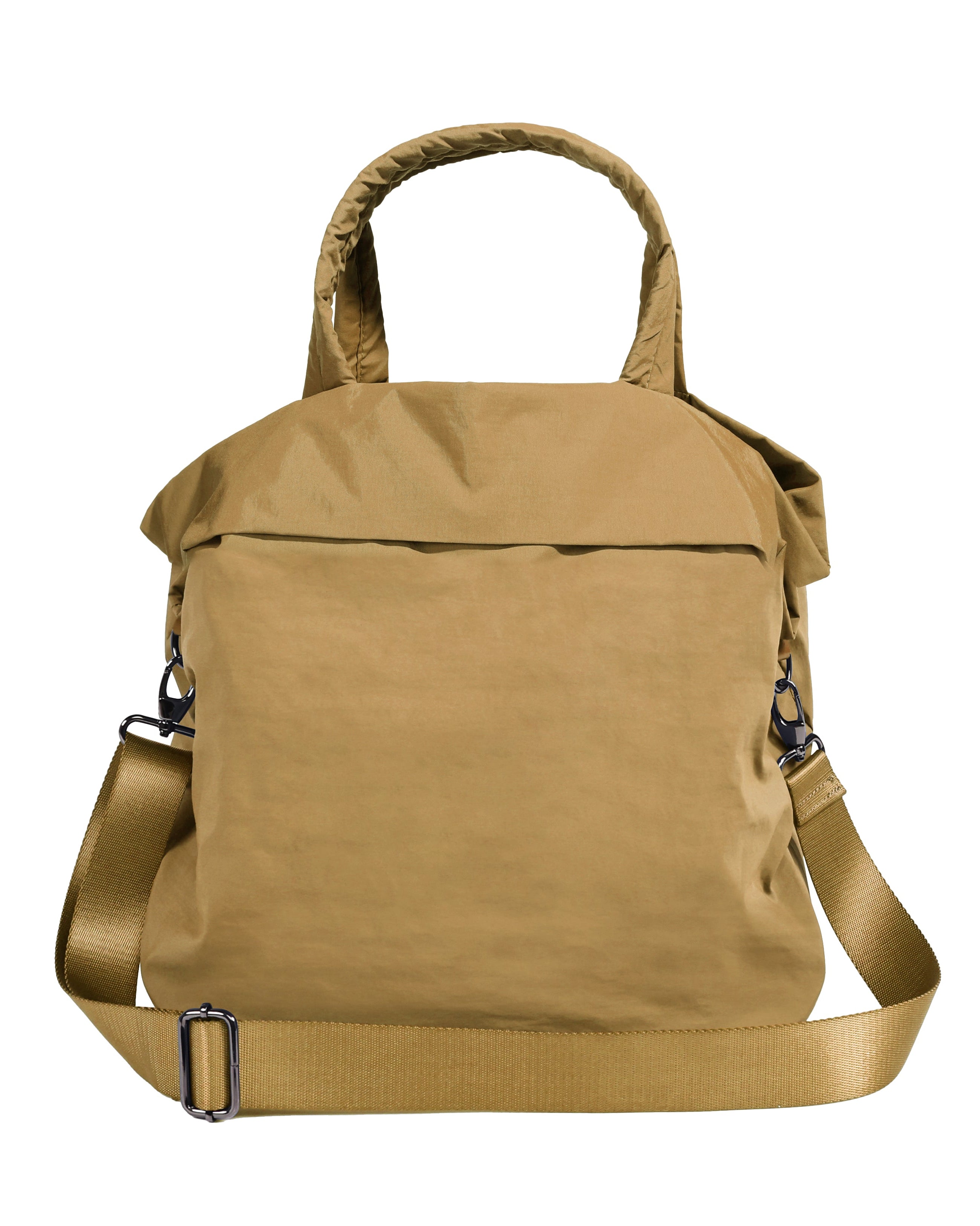 19L Travel Tote with 2 Straps Caramel 14.5 x 13 x 9 - ododos