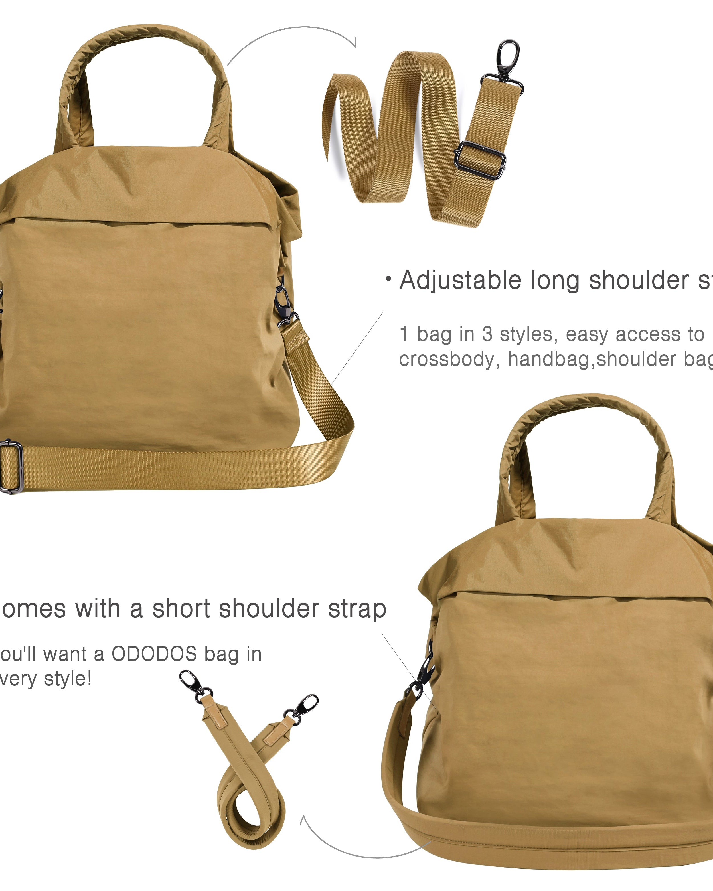 19L Travel Tote with 2 Straps - ododos