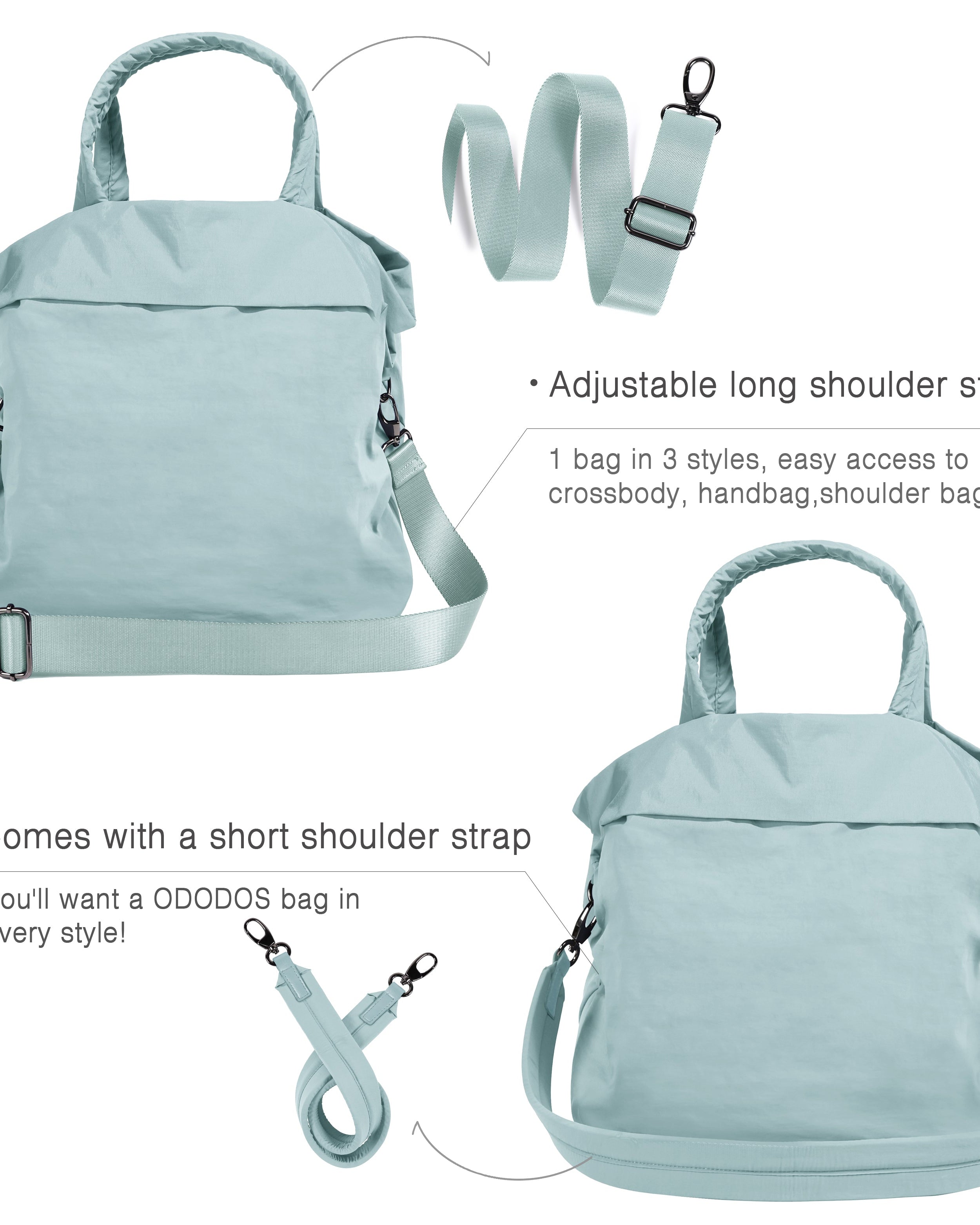 19L Travel Tote with 2 Straps - ododos