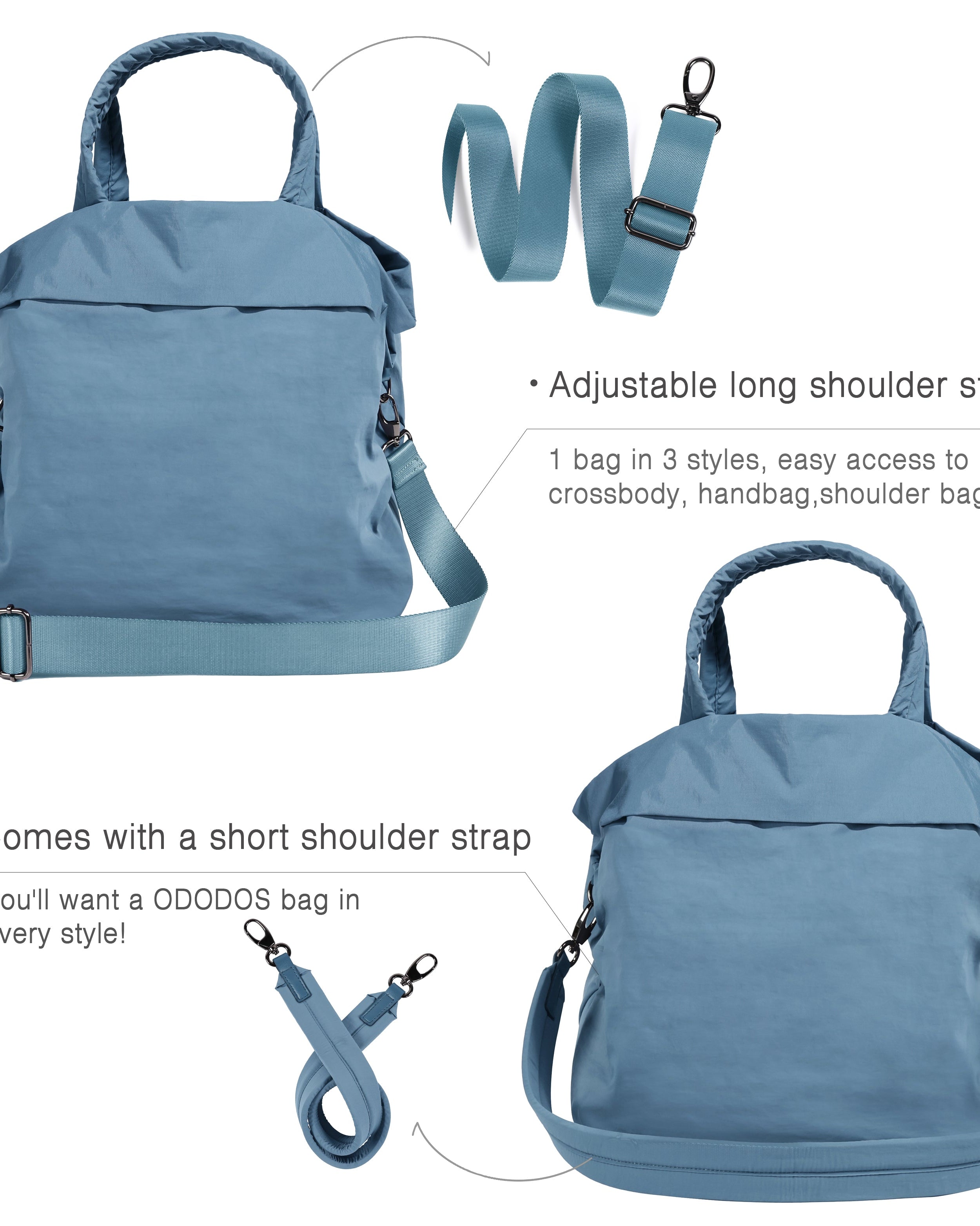 19L Travel Tote with 2 Straps - ododos