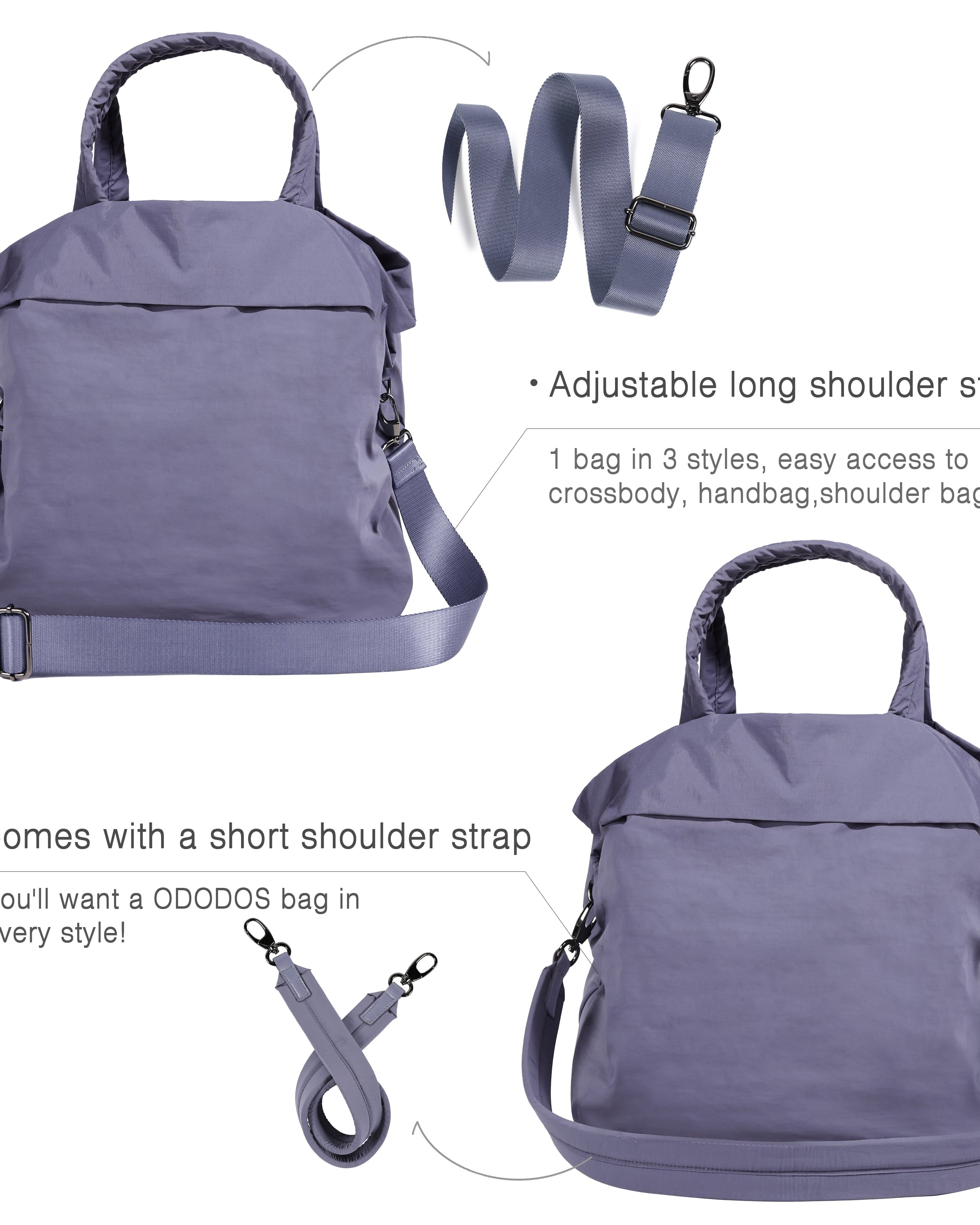 19L Travel Tote with 2 Straps - ododos