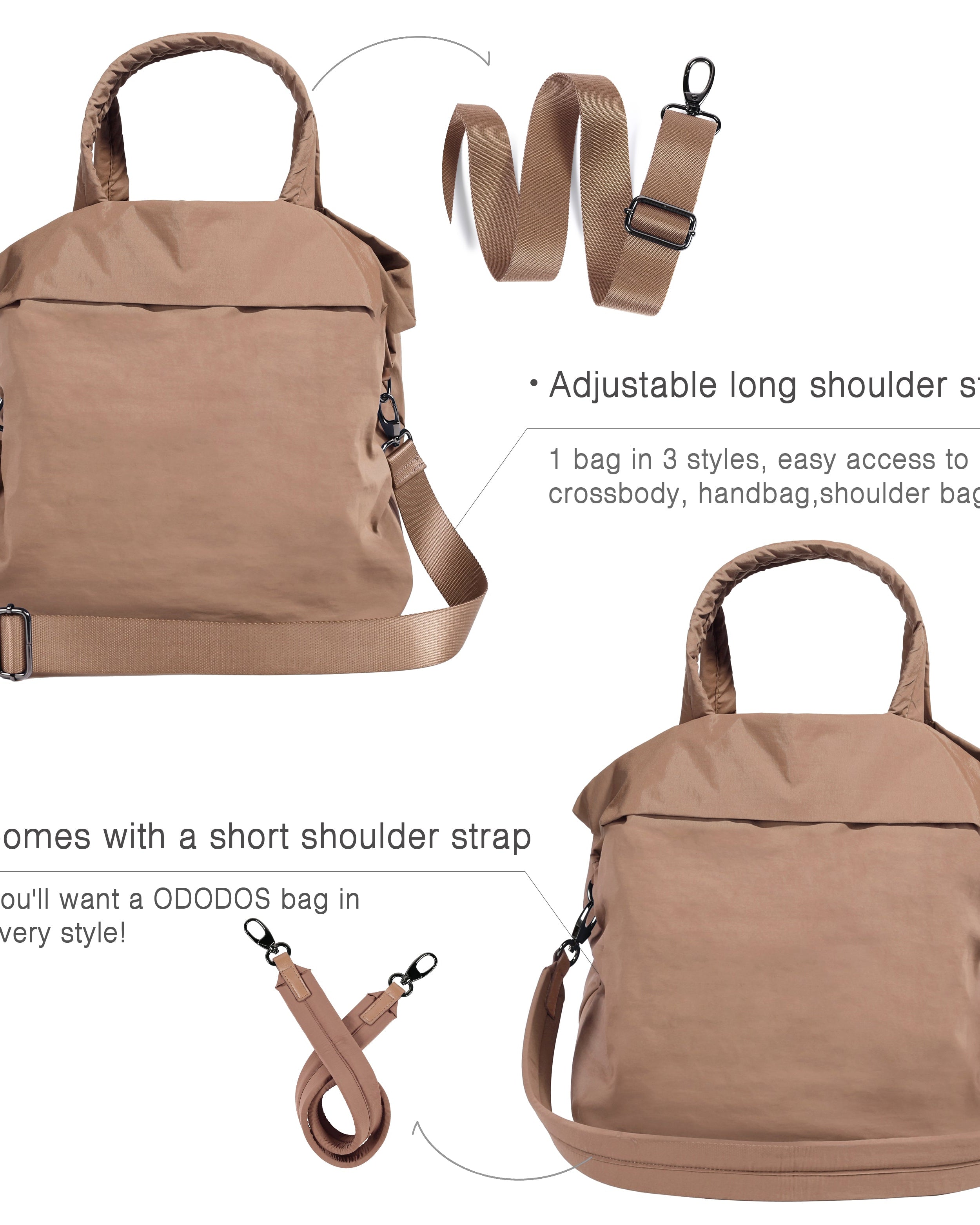 19L Travel Tote with 2 Straps - ododos