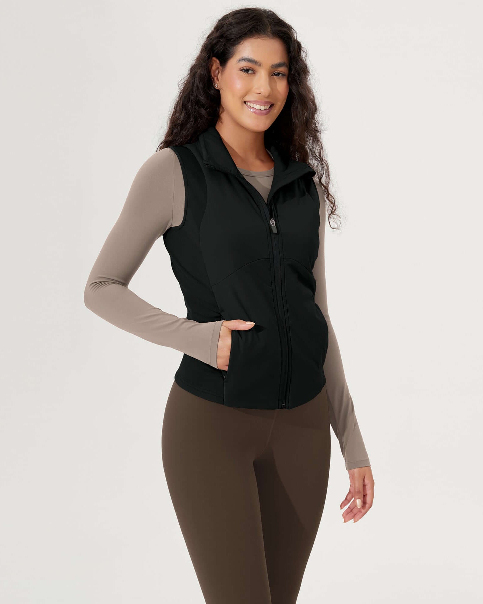 Casual Stand Collar Padded Vest - ododos