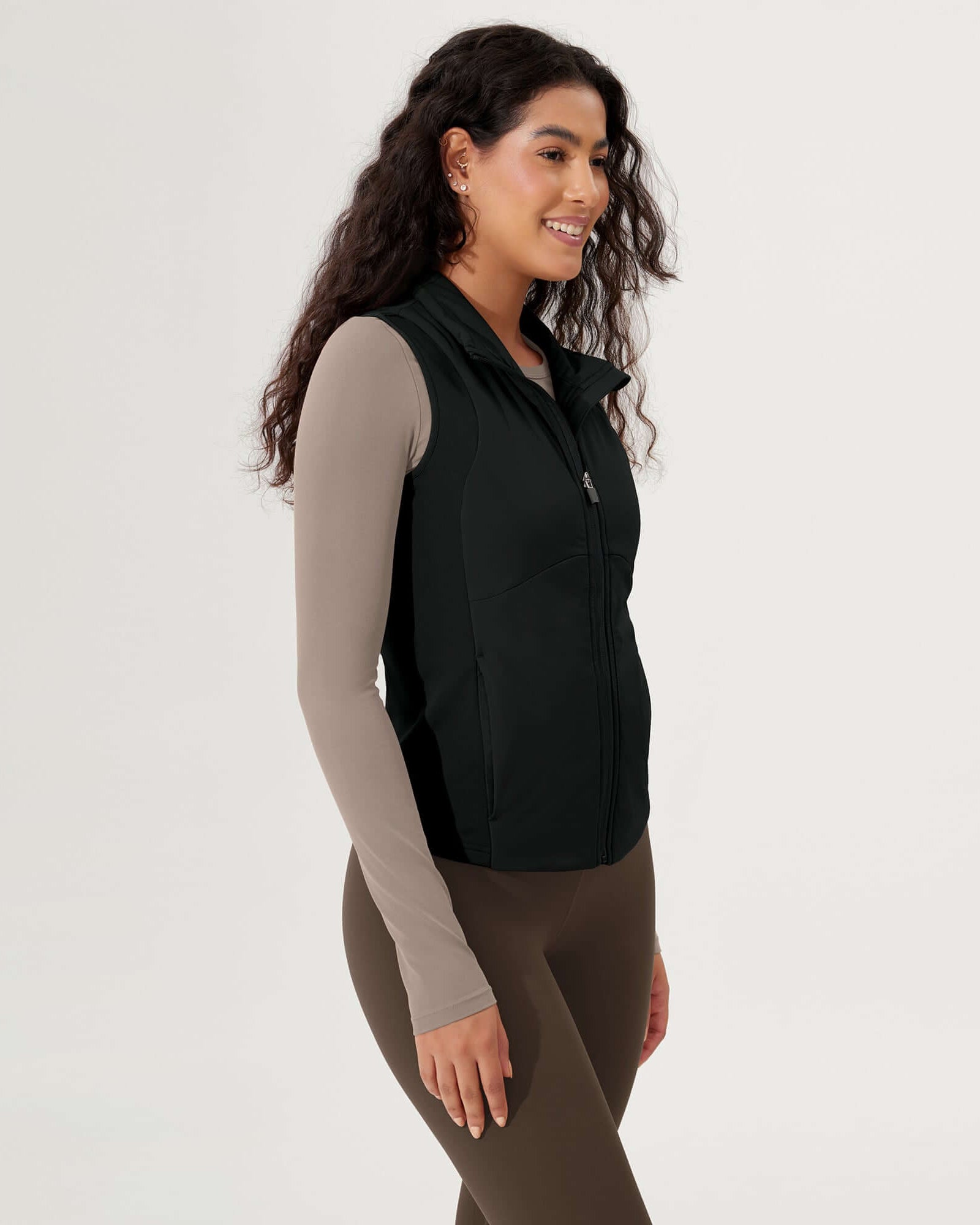 Casual Stand Collar Padded Vest - ododos