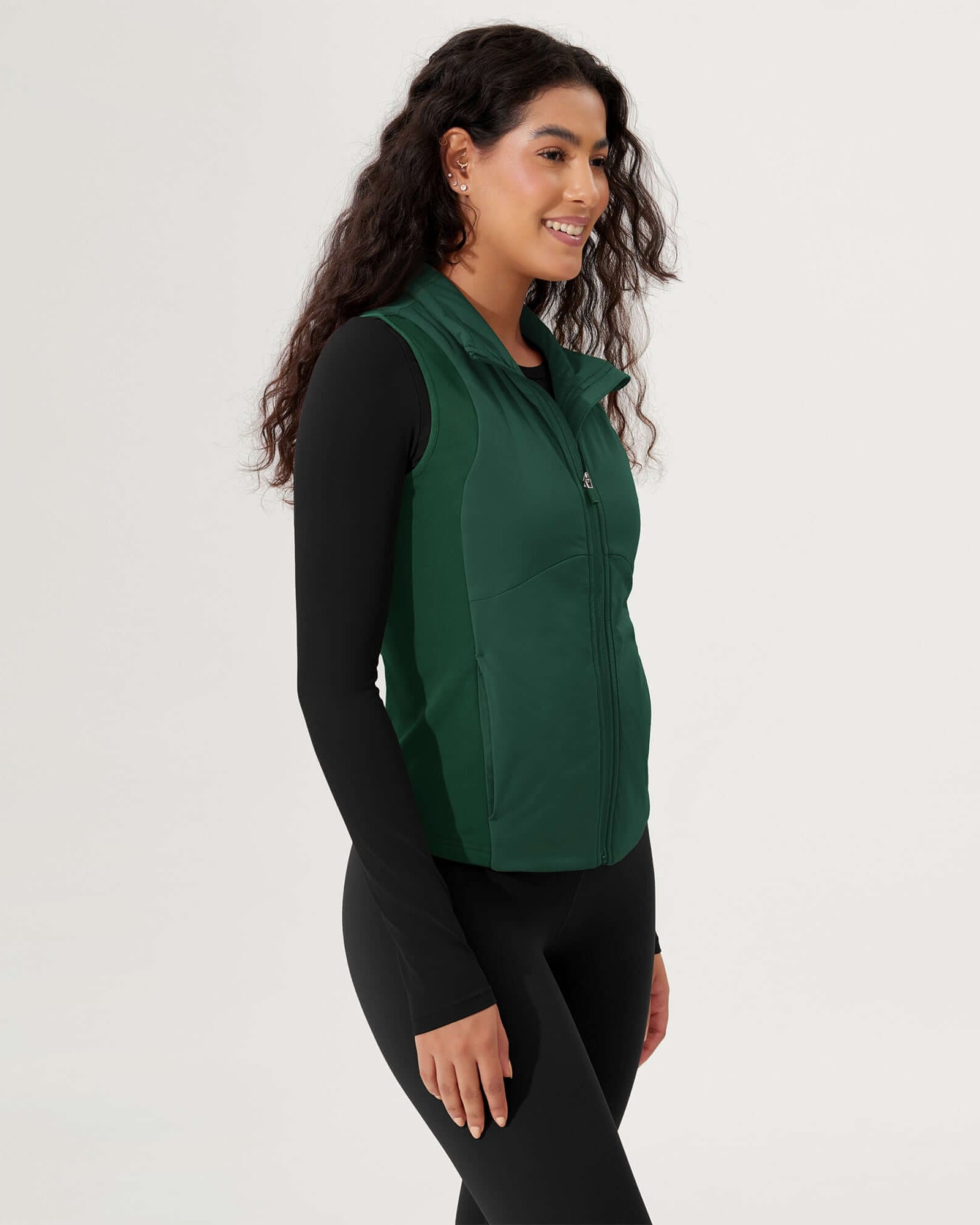 Casual Stand Collar Padded Vest - ododos