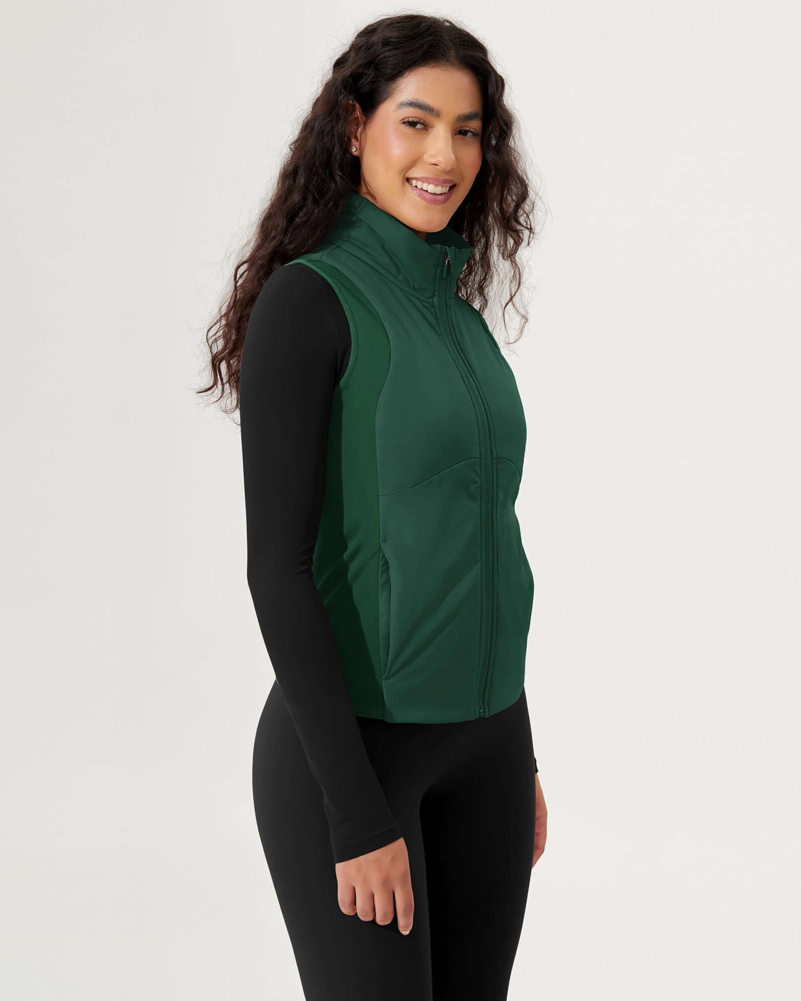 Casual Stand Collar Padded Vest - ododos