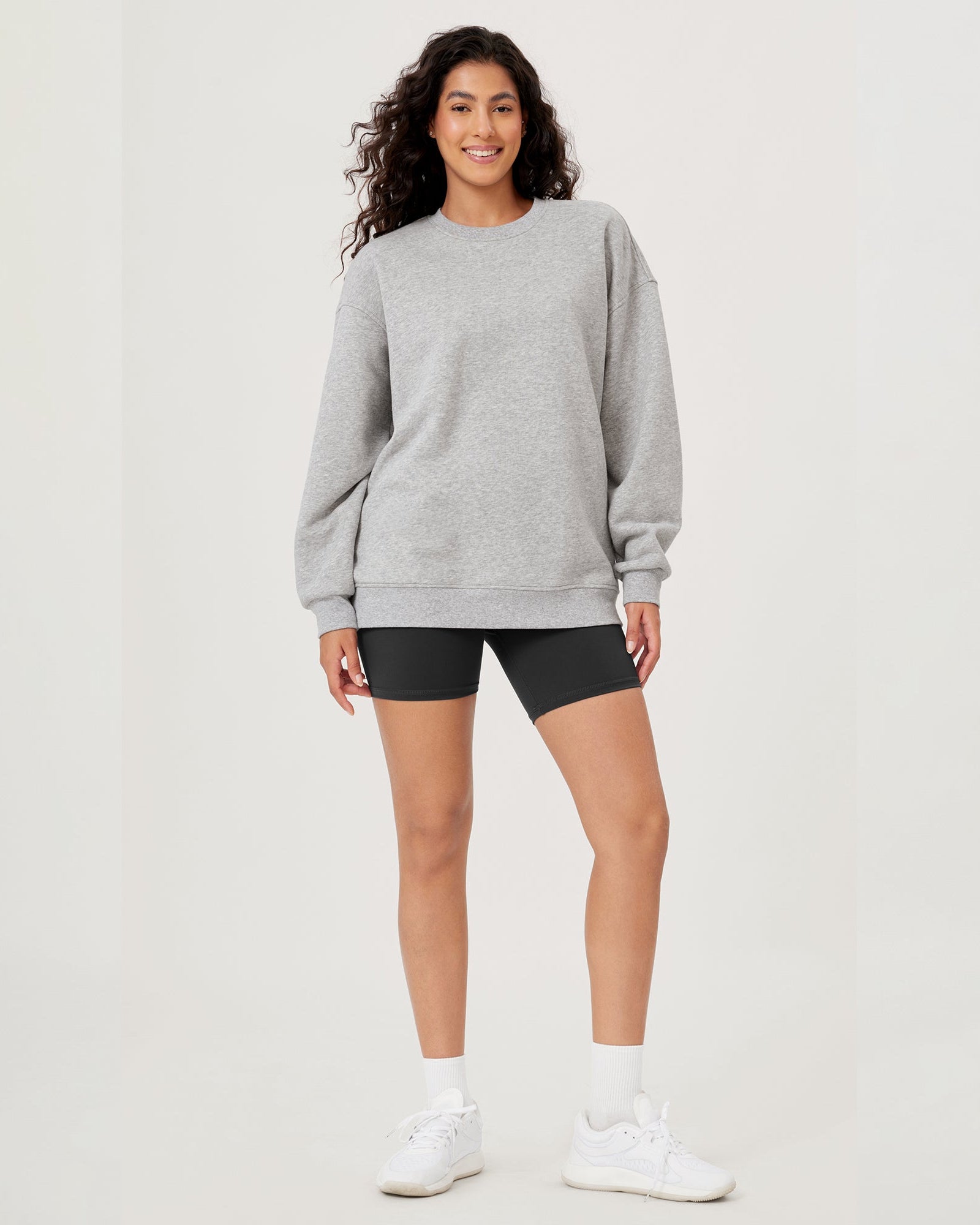 Fleece Lined Oversized Sweatshirts Long Sleeve Crew Neck Pullover - ododos