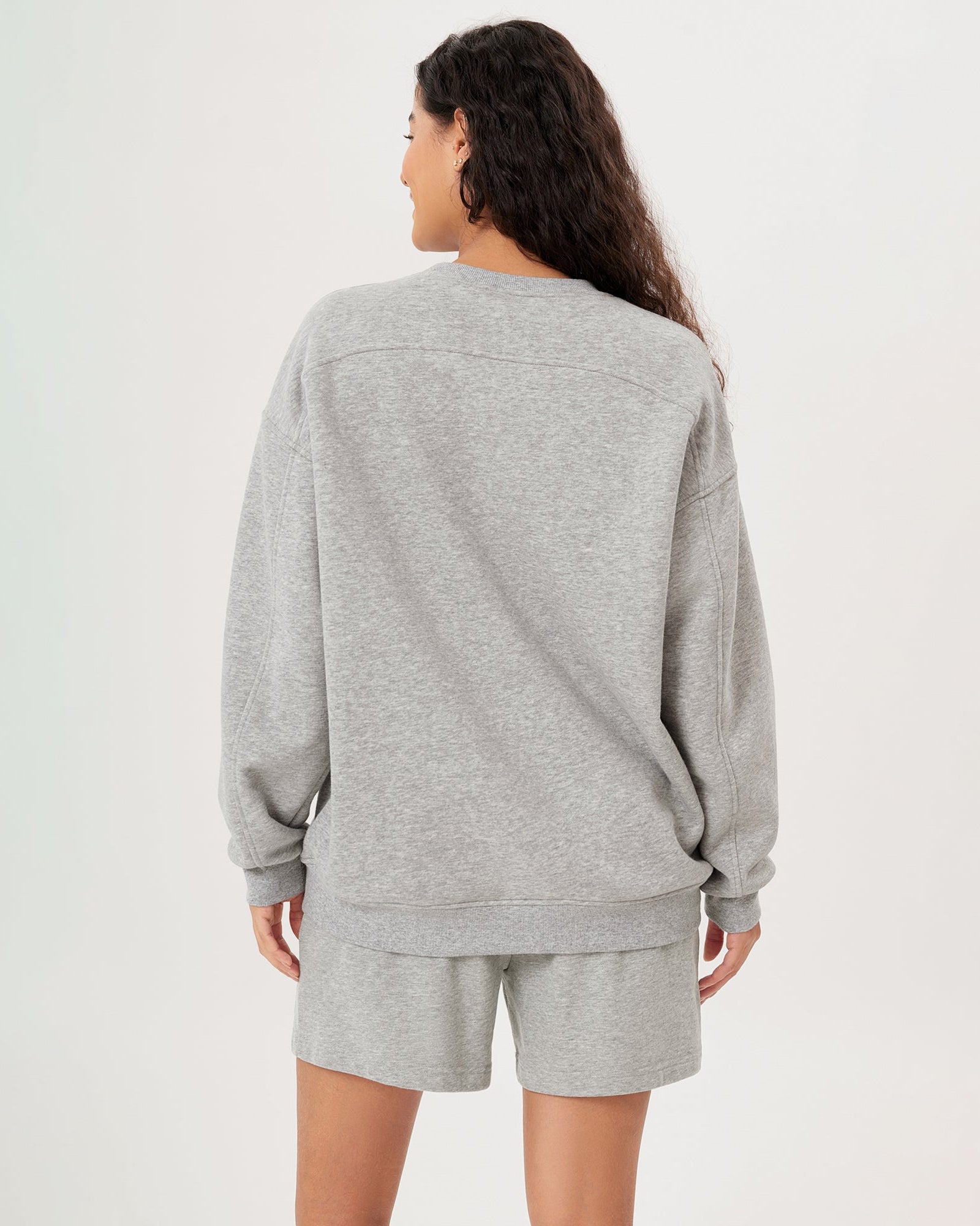 Fleece Lined Oversized Sweatshirts Long Sleeve Crew Neck Pullover - ododos