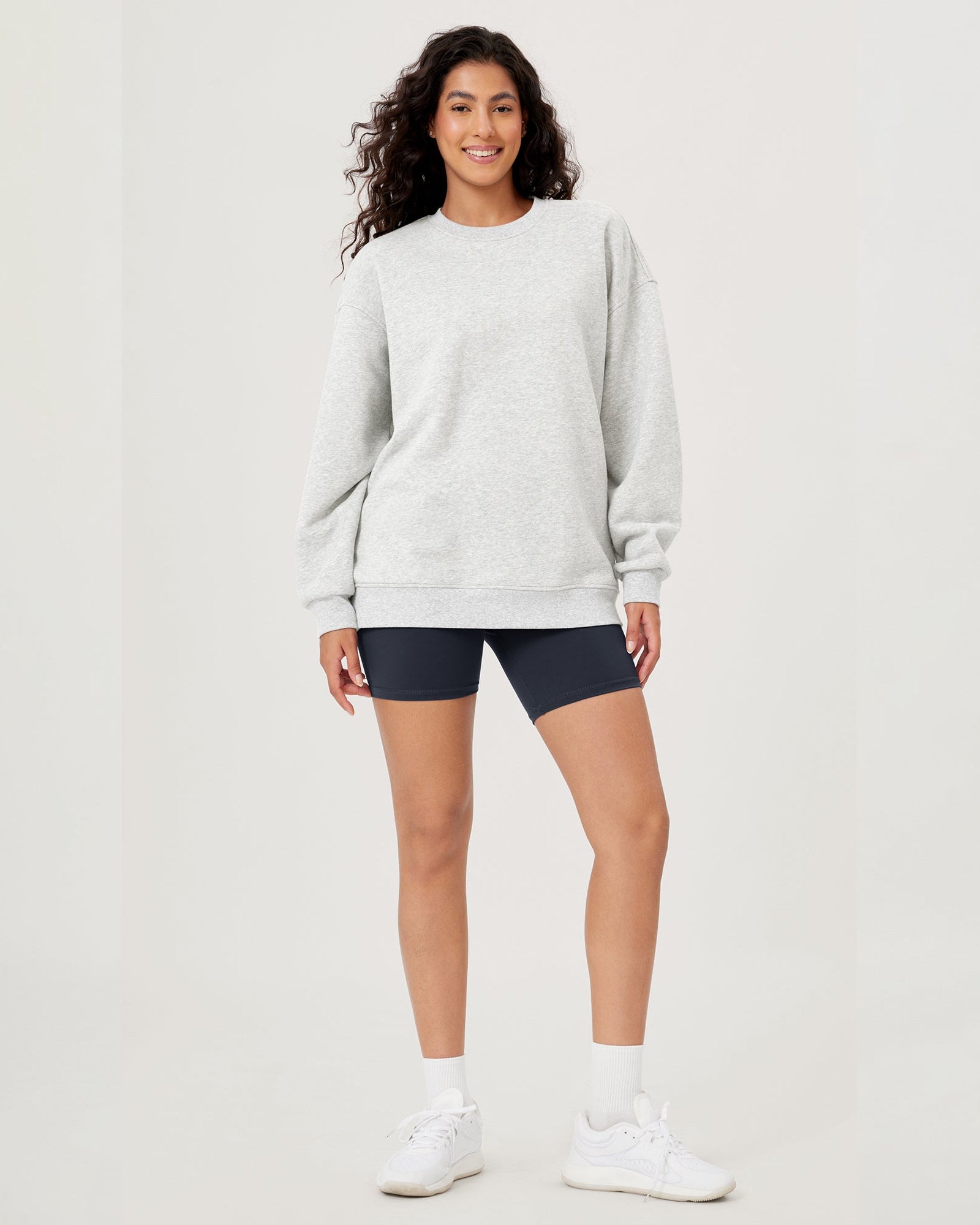 Fleece Lined Oversized Sweatshirts Long Sleeve Crew Neck Pullover - ododos