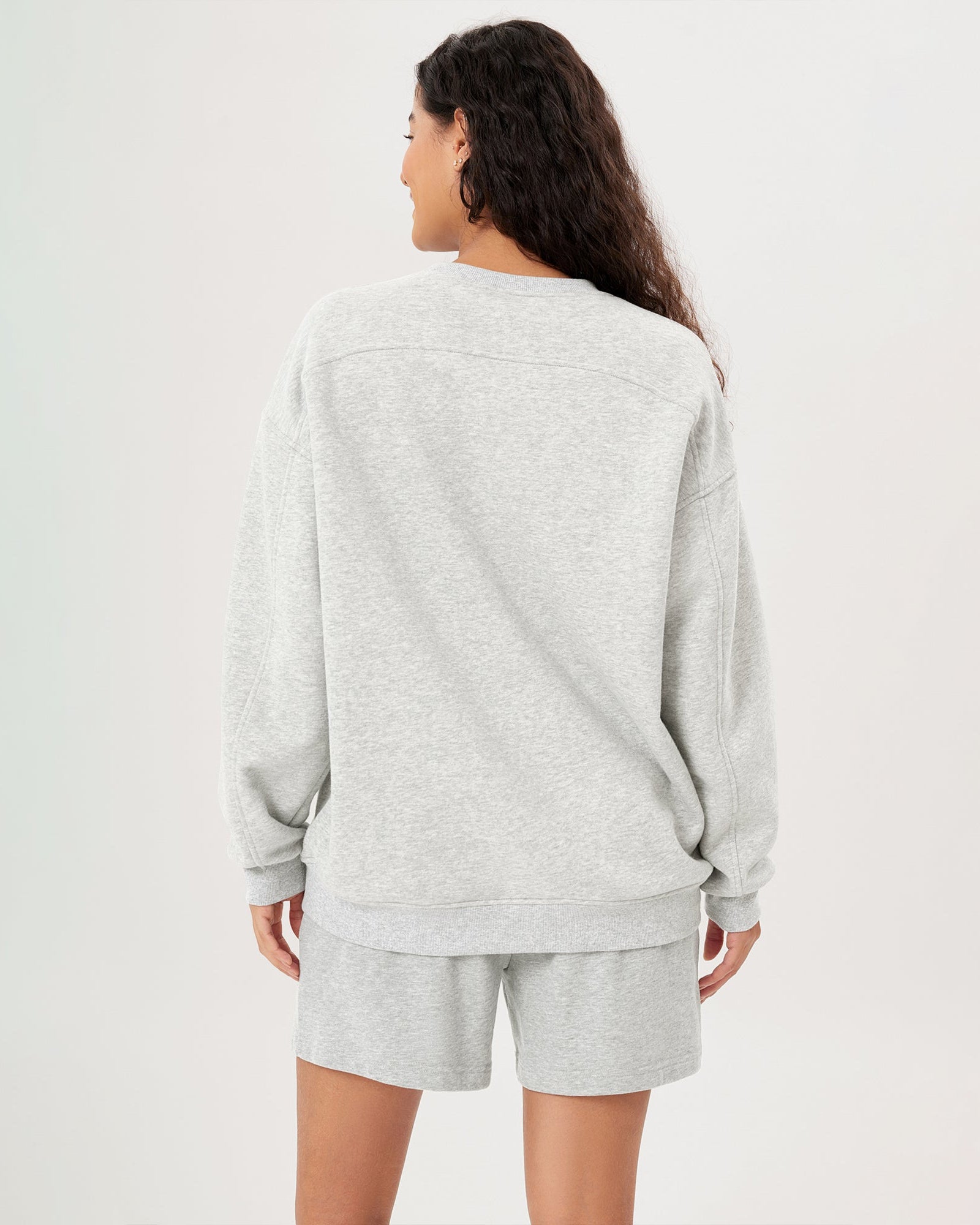 Fleece Lined Oversized Sweatshirts Long Sleeve Crew Neck Pullover - ododos