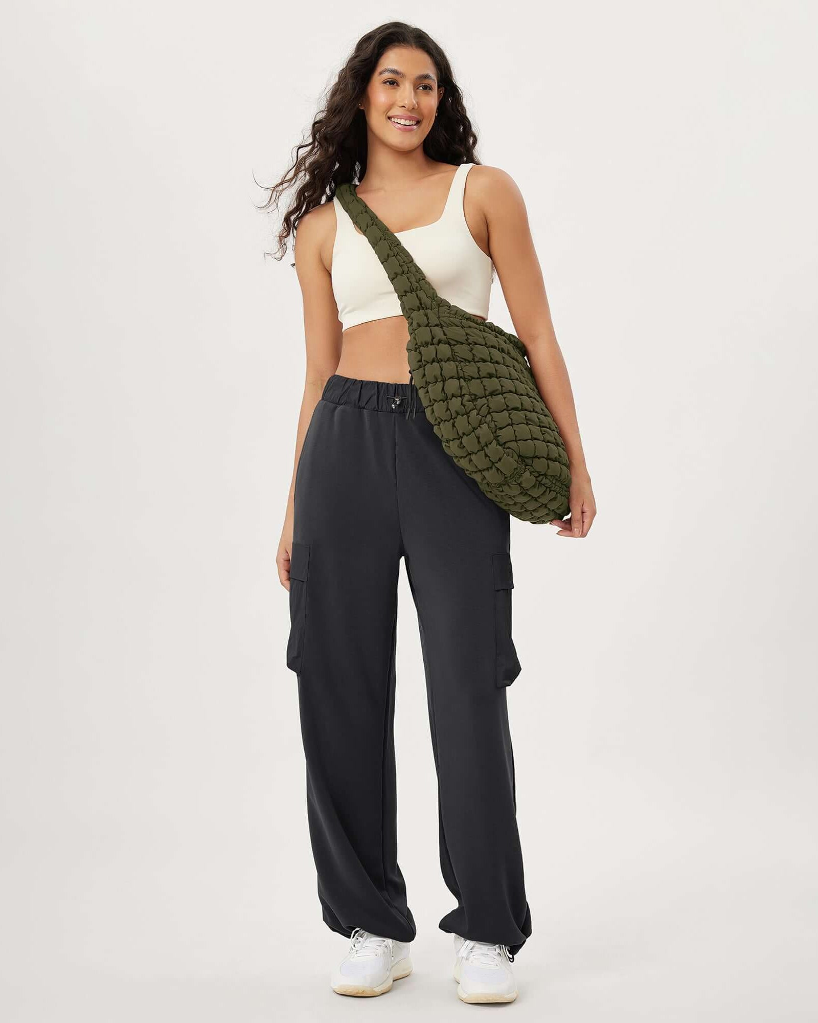 22L Quilted Carryall Crossbody Padding Bag - ododos