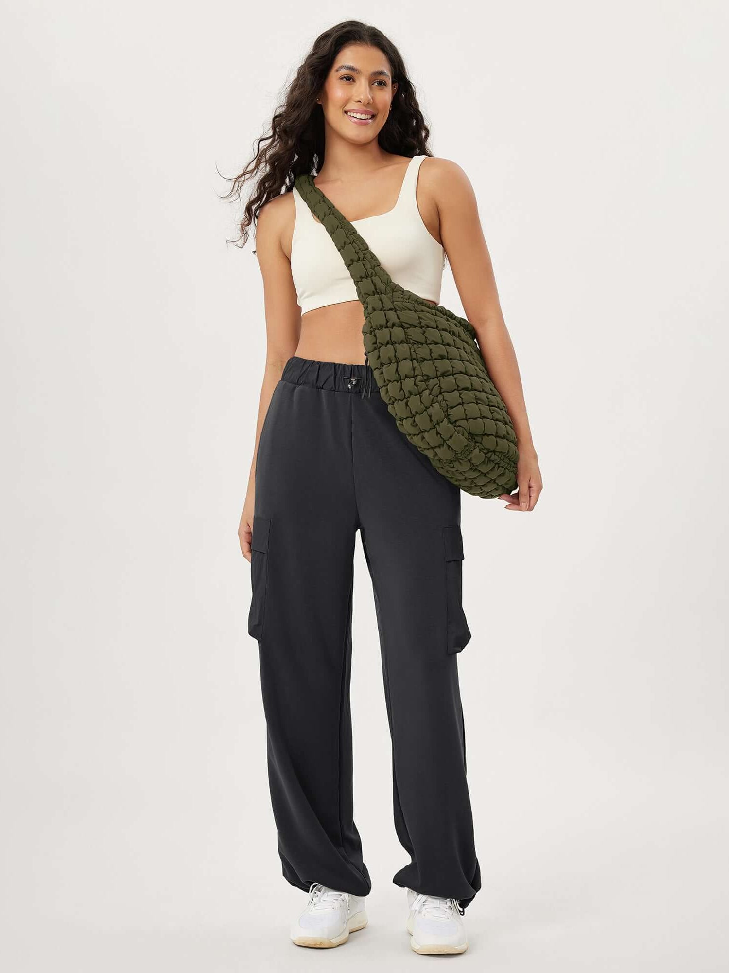 22L Quilted Carryall Crossbody Padding Bag - ododos