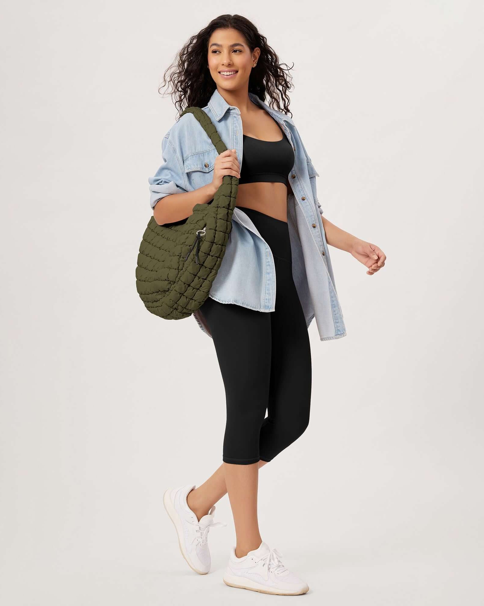 22L Quilted Carryall Crossbody Padding Bag - ododos