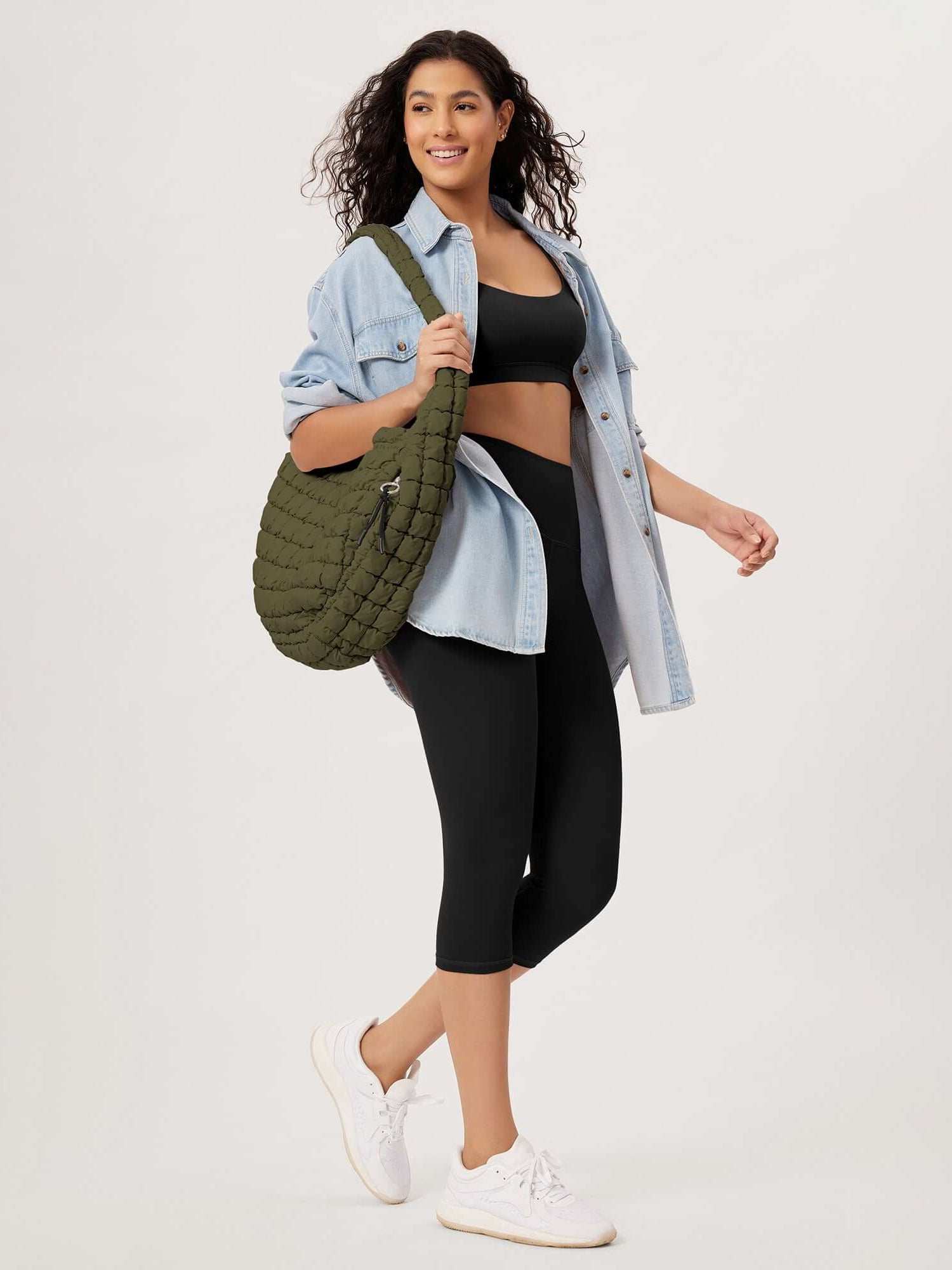 22L Quilted Carryall Crossbody Padding Bag - ododos