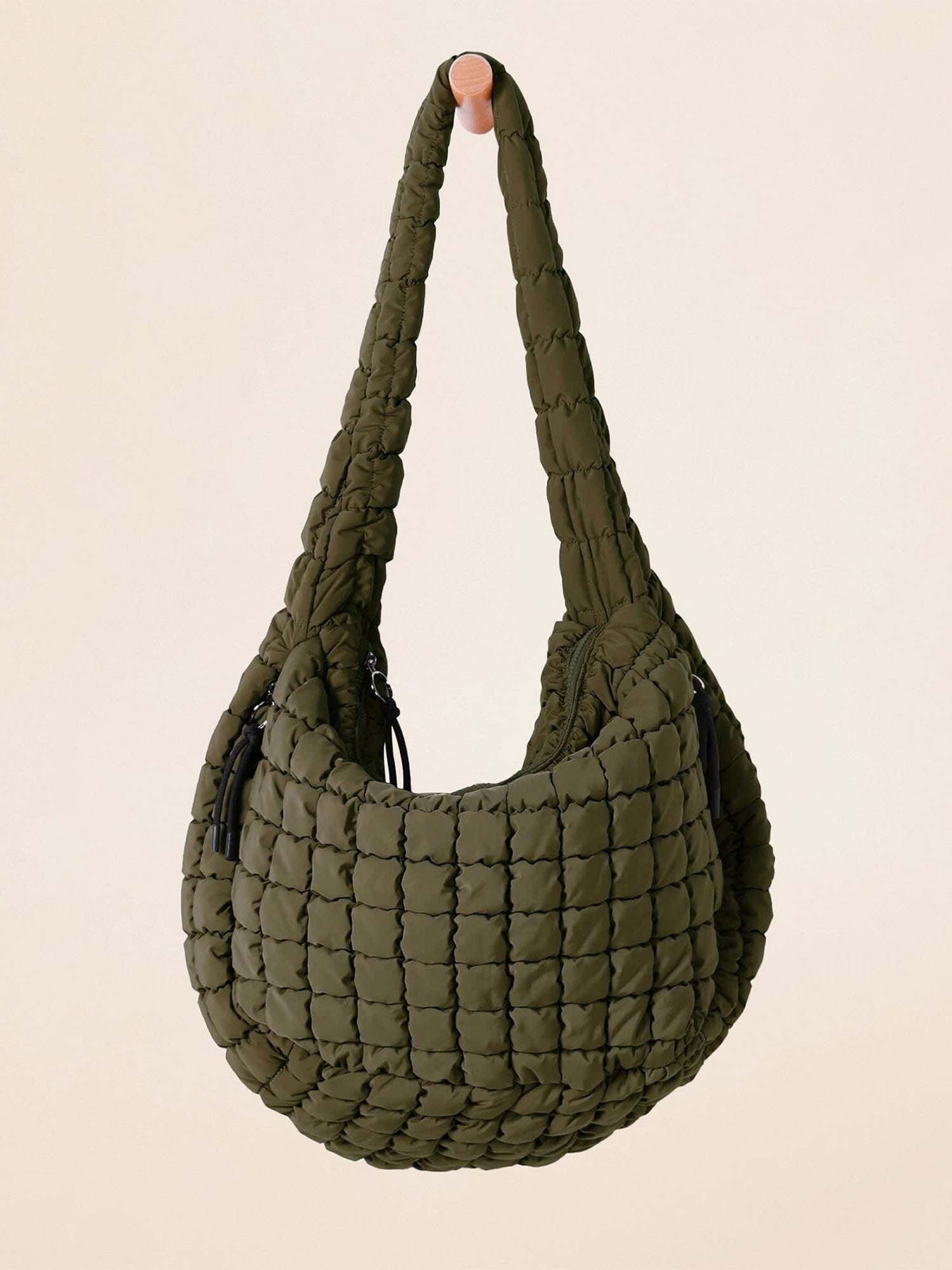22L Quilted Carryall Crossbody Padding Bag Avocado - ododos