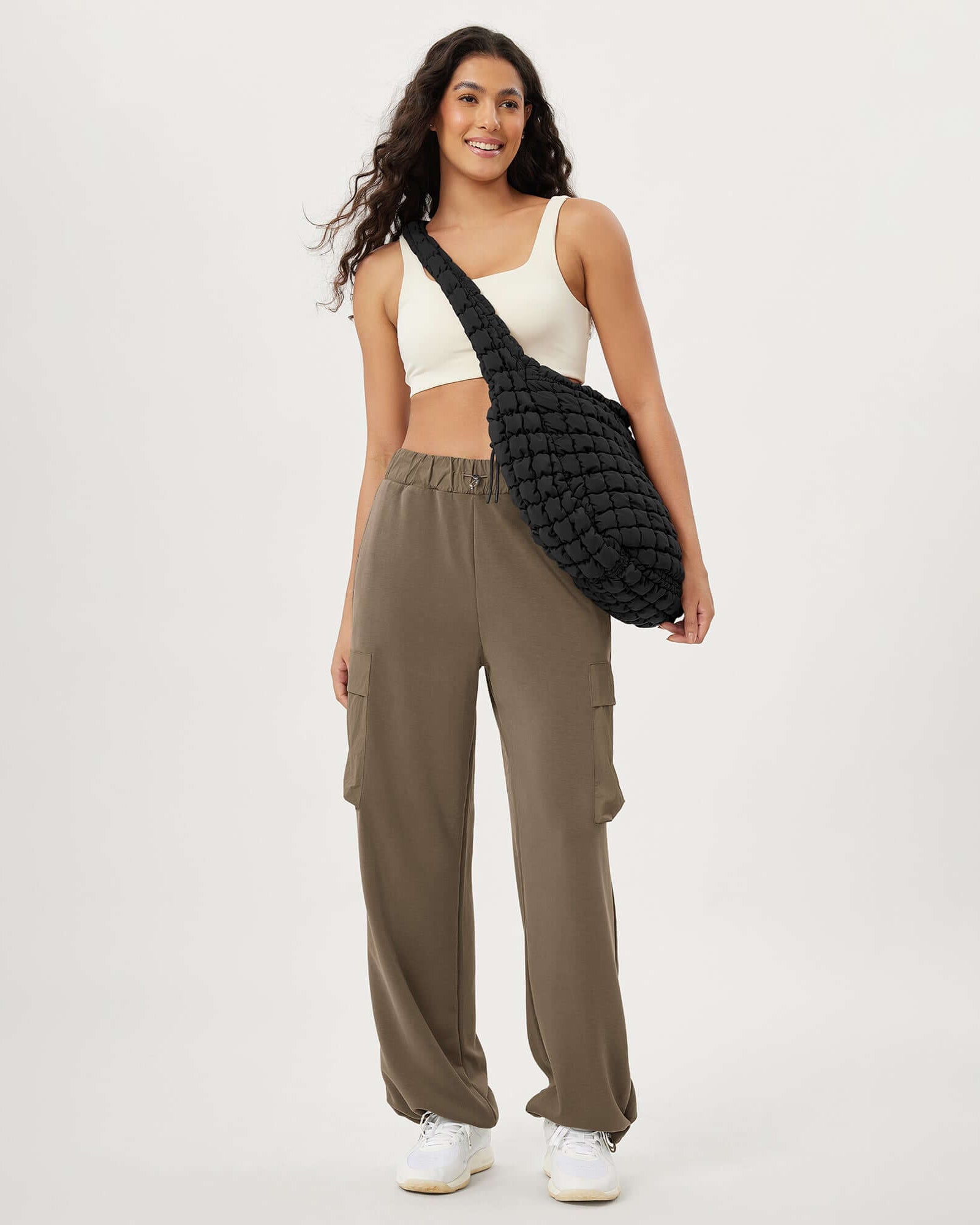 22L Quilted Carryall Crossbody Padding Bag - ododos