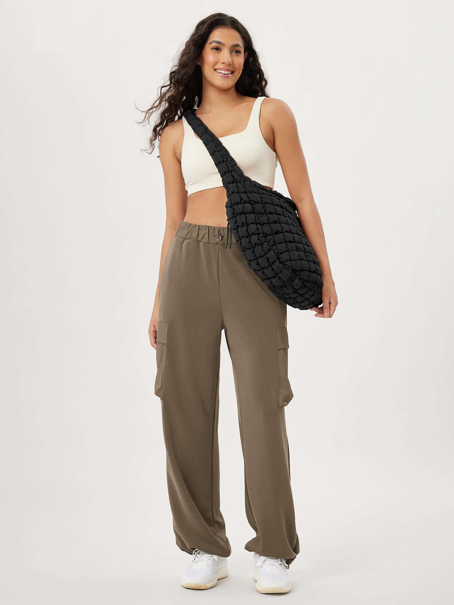 22L Quilted Carryall Crossbody Padding Bag - ododos