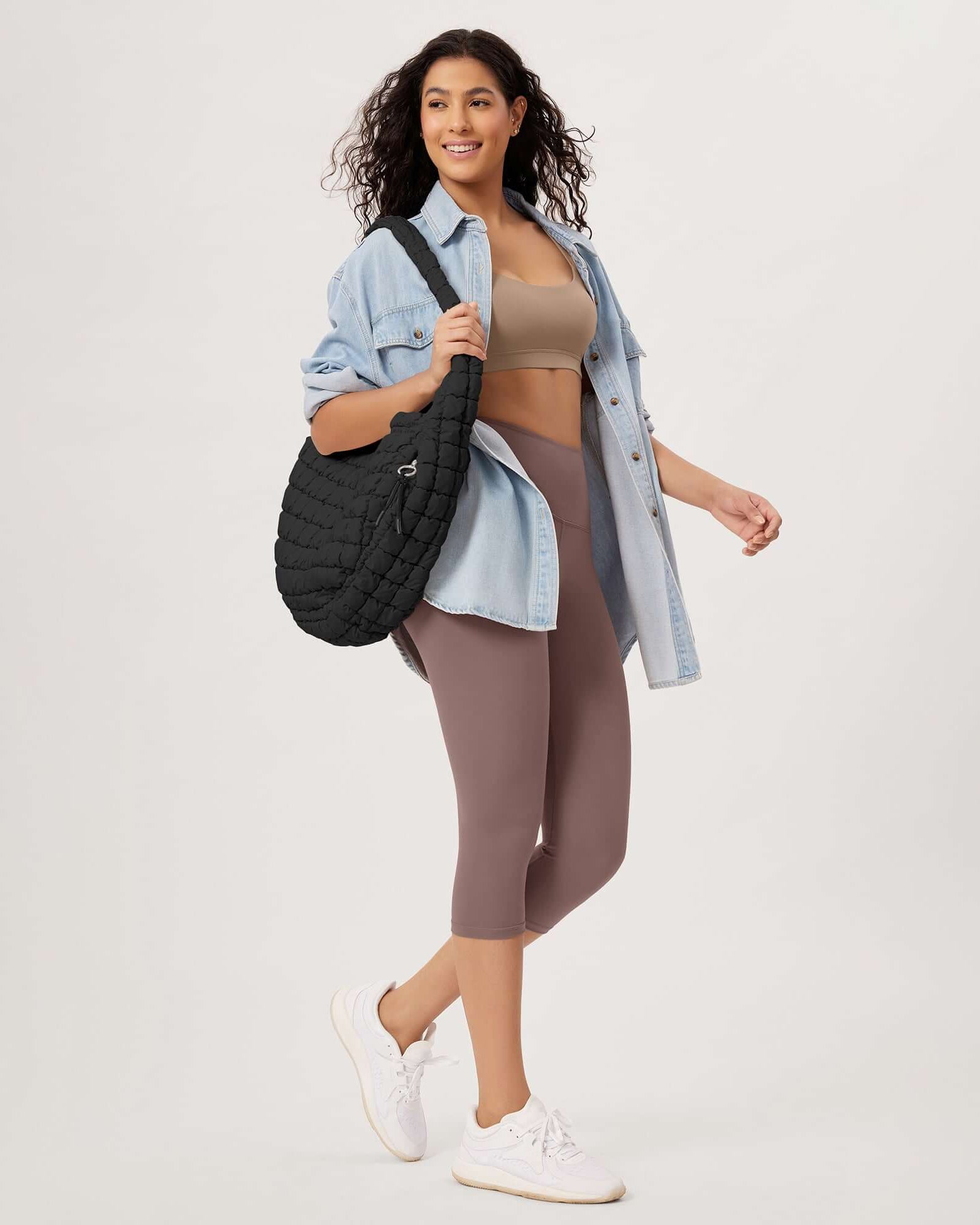 22L Quilted Carryall Crossbody Padding Bag - ododos