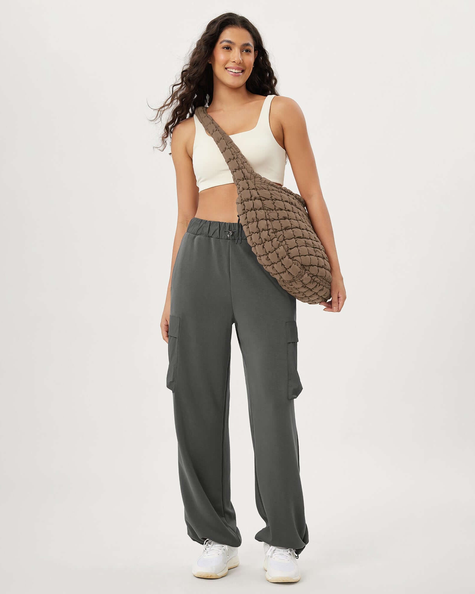 22L Quilted Carryall Crossbody Padding Bag - ododos