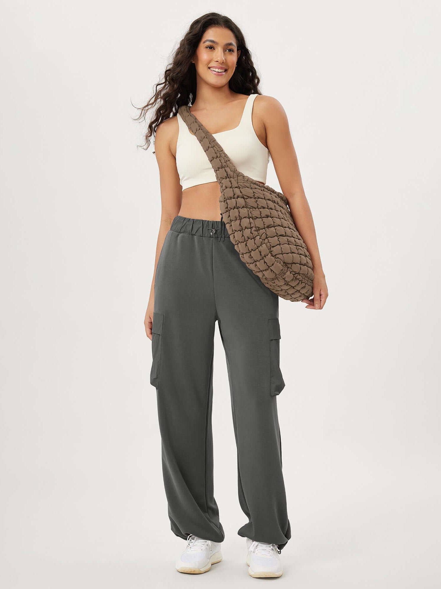 22L Quilted Carryall Crossbody Padding Bag - ododos