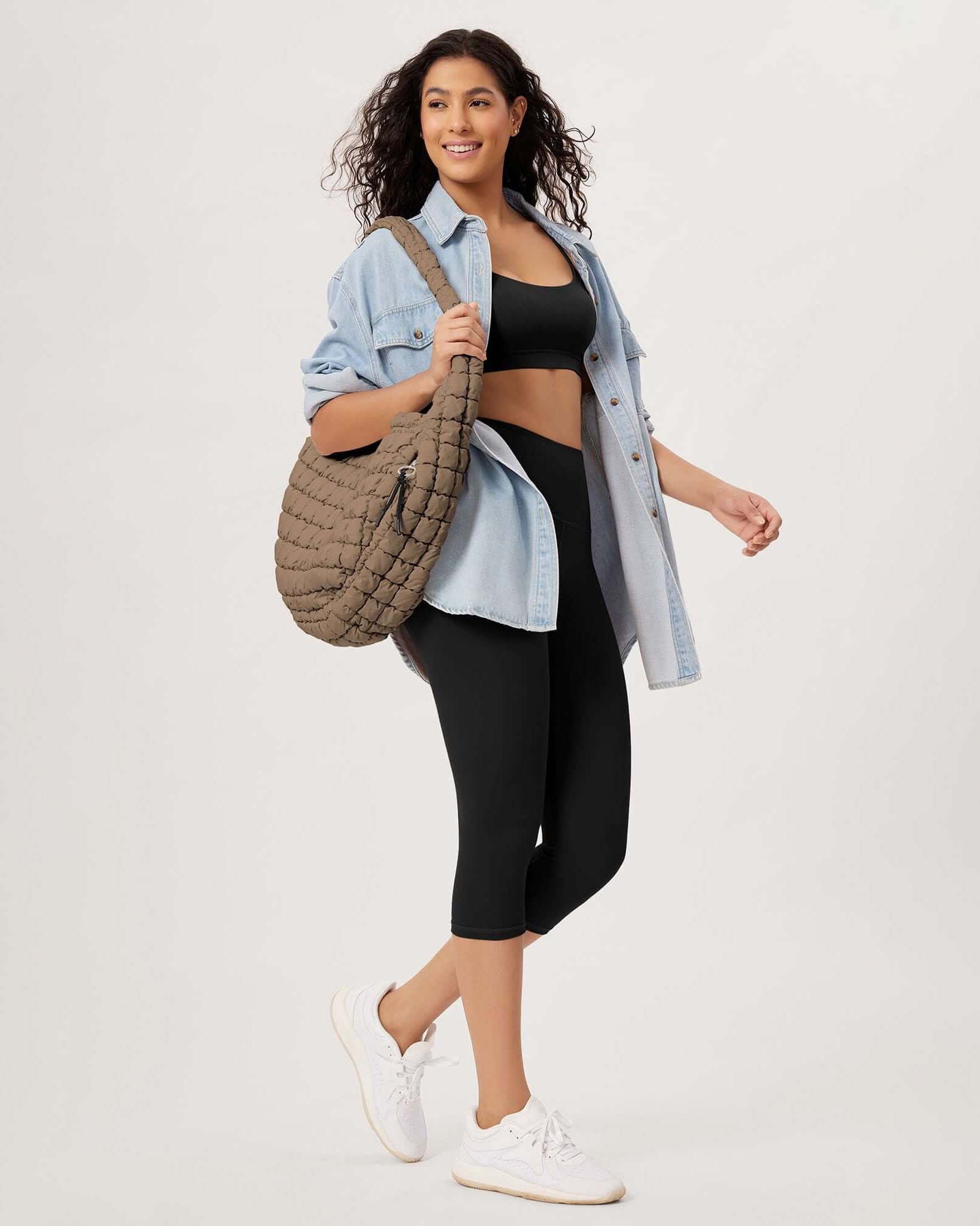 22L Quilted Carryall Crossbody Padding Bag - ododos