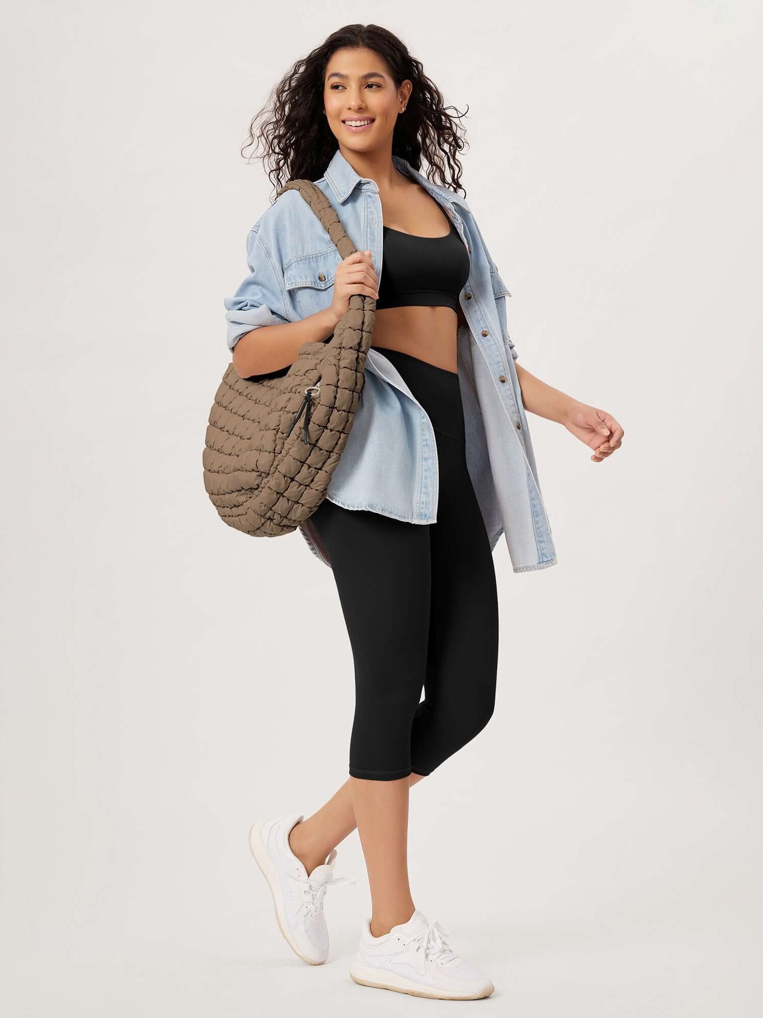 22L Quilted Carryall Crossbody Padding Bag - ododos