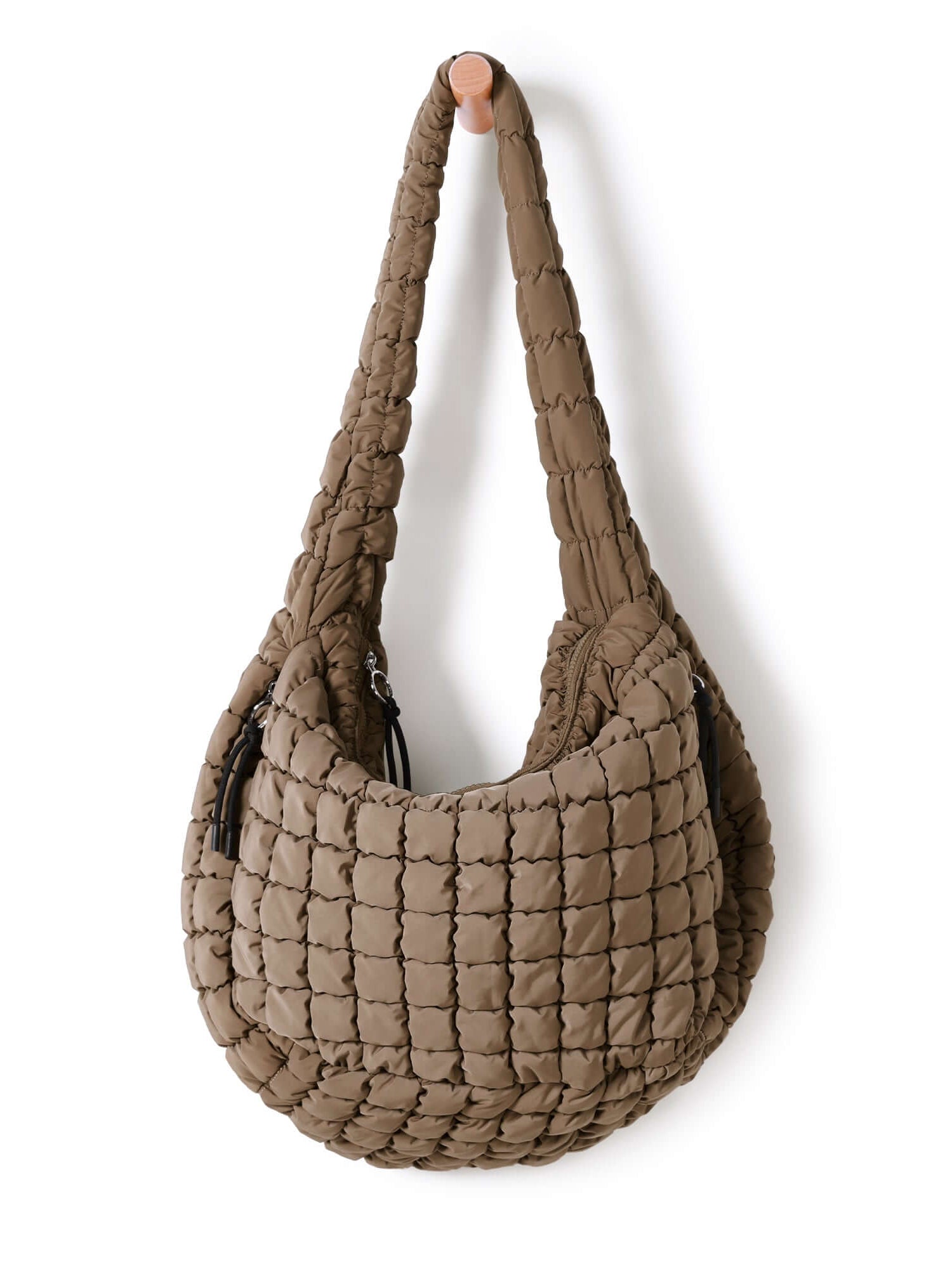 22L Quilted Carryall Crossbody Padding Bag Brown - ododos