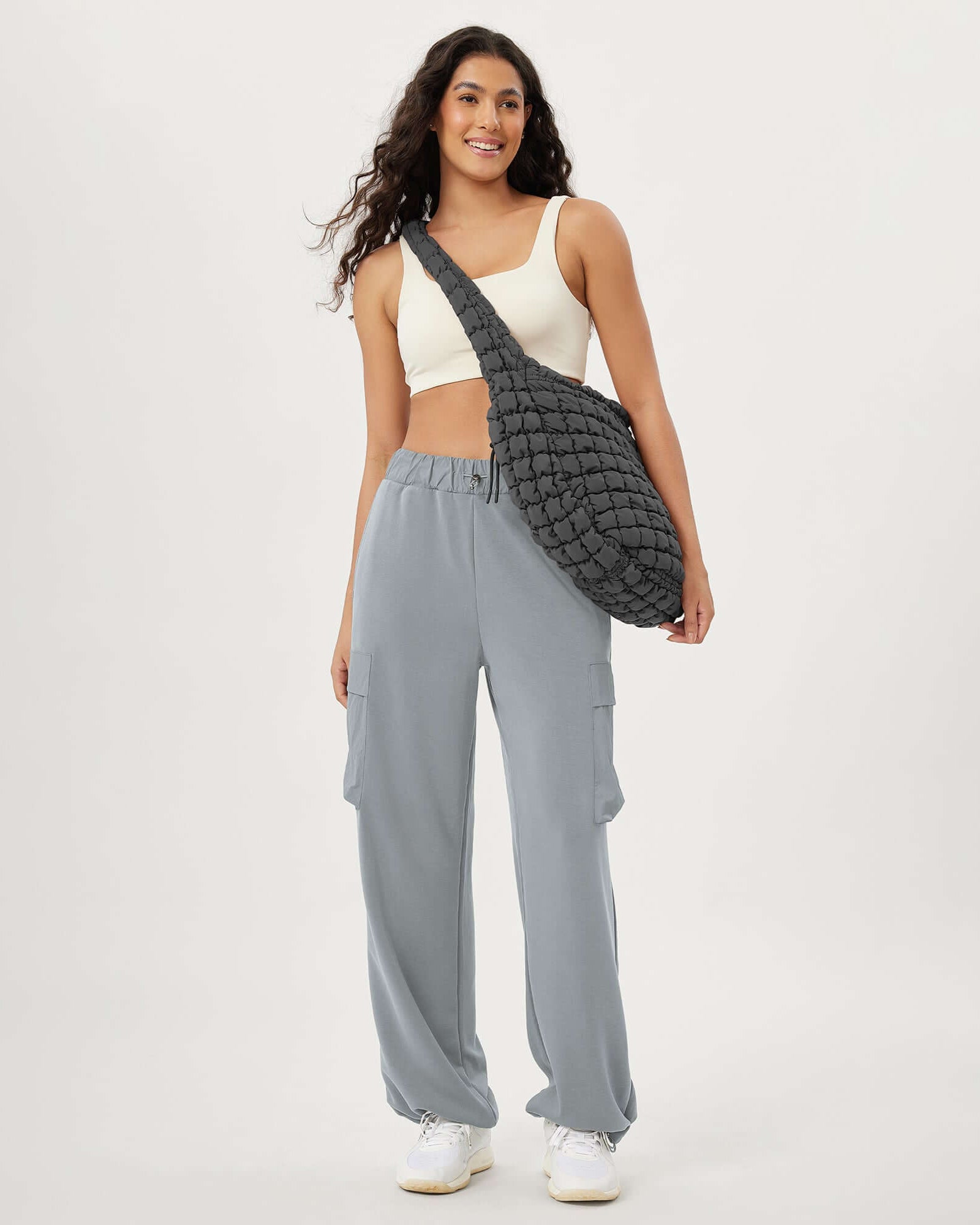 22L Quilted Carryall Crossbody Padding Bag - ododos