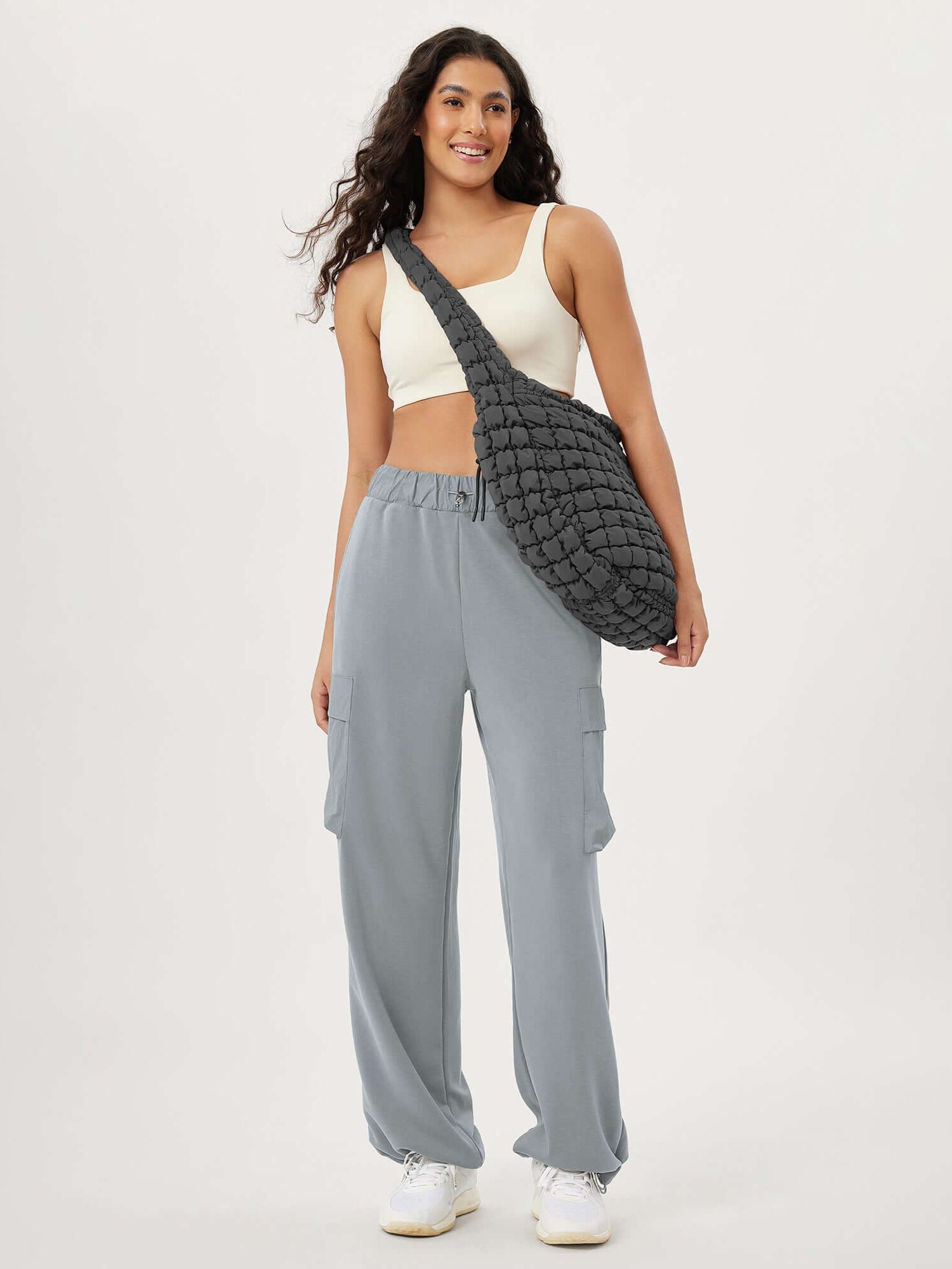 22L Quilted Carryall Crossbody Padding Bag - ododos