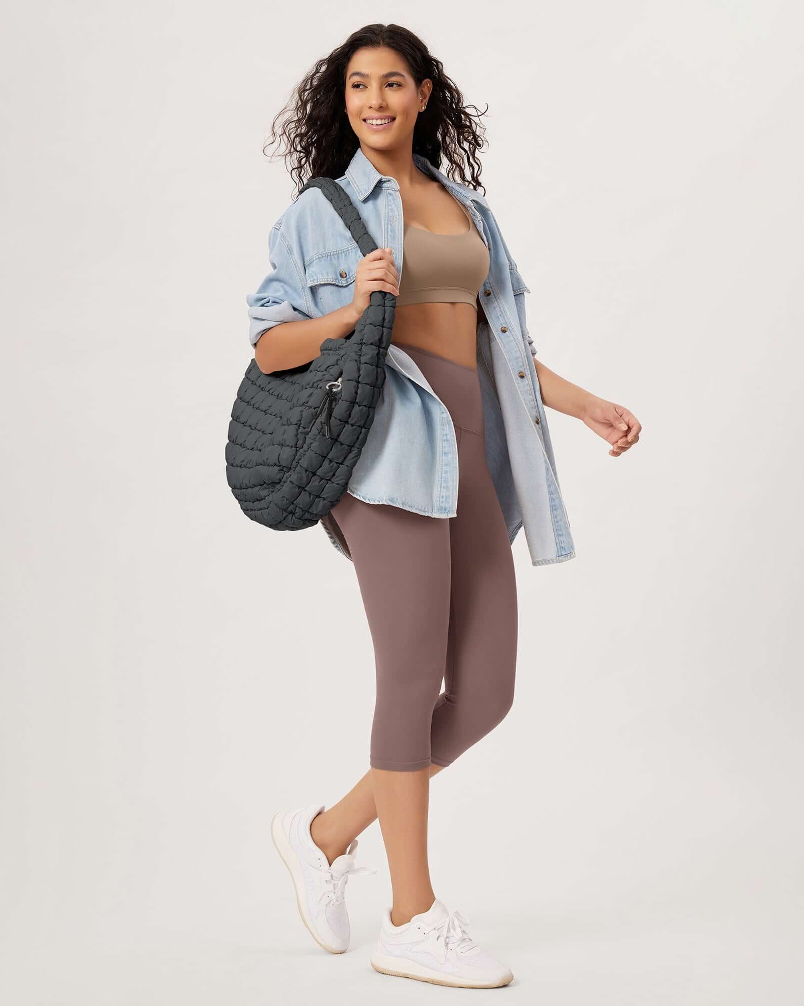 22L Quilted Carryall Crossbody Padding Bag - ododos