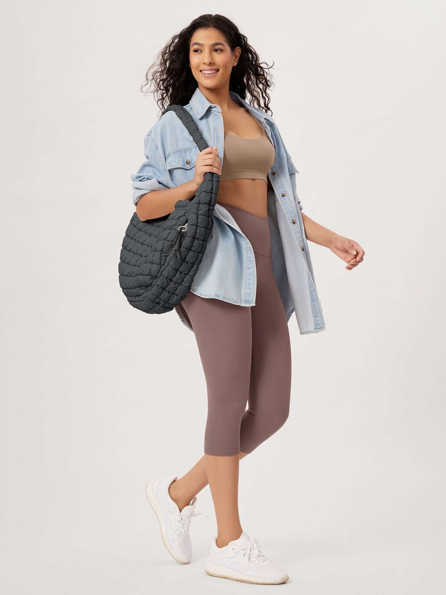 22L Quilted Carryall Crossbody Padding Bag - ododos