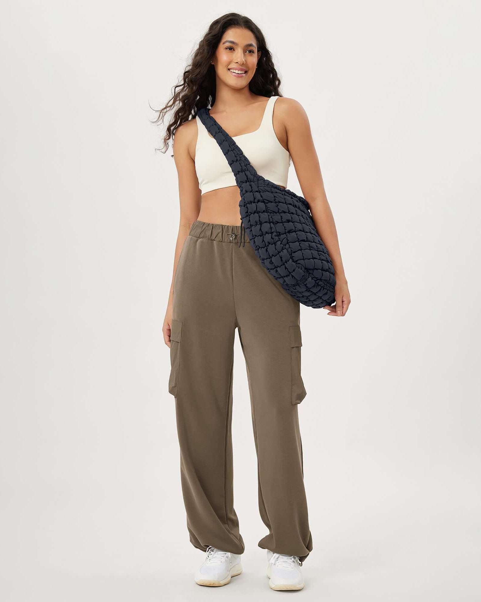 22L Quilted Carryall Crossbody Padding Bag - ododos