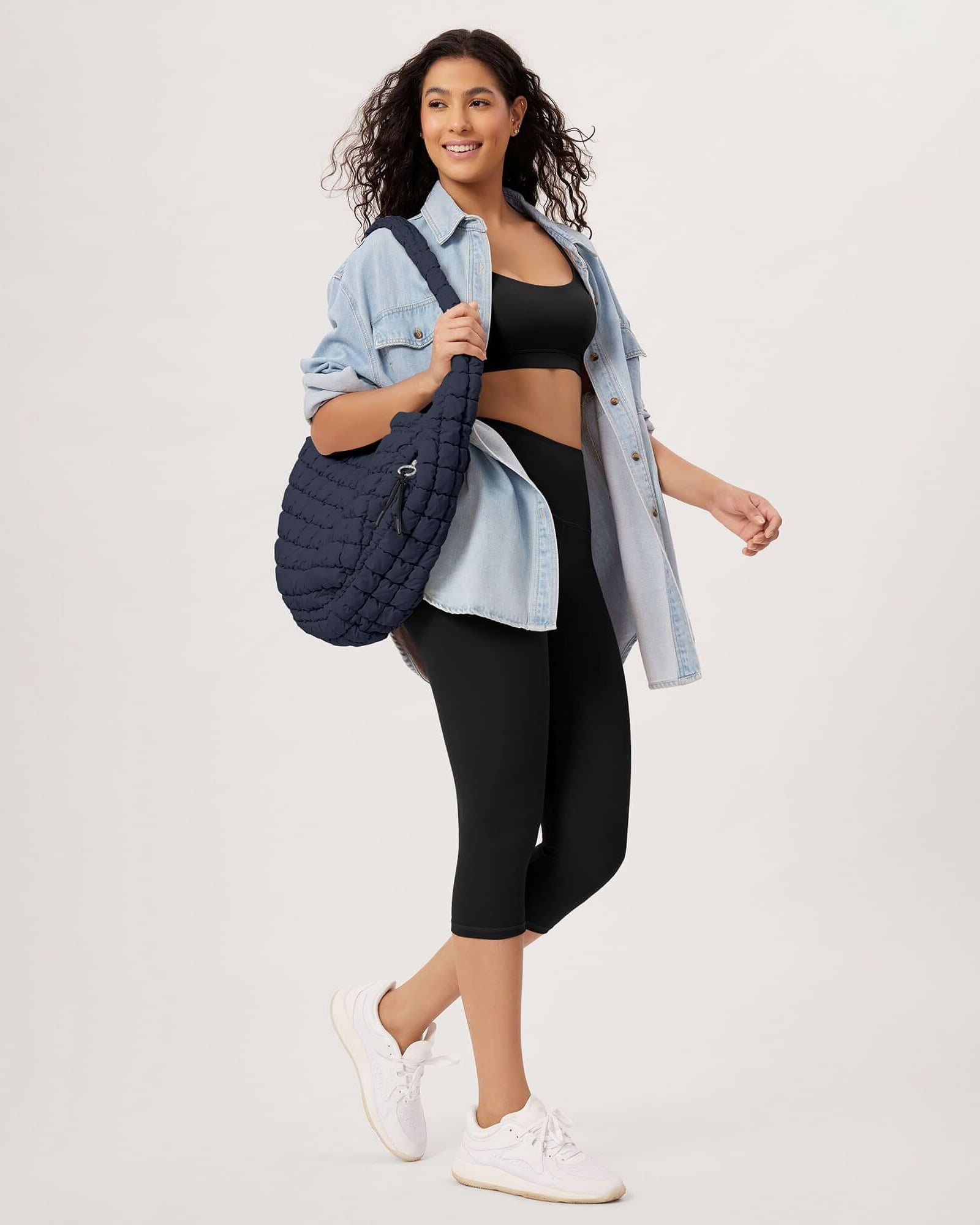 22L Quilted Carryall Crossbody Padding Bag - ododos