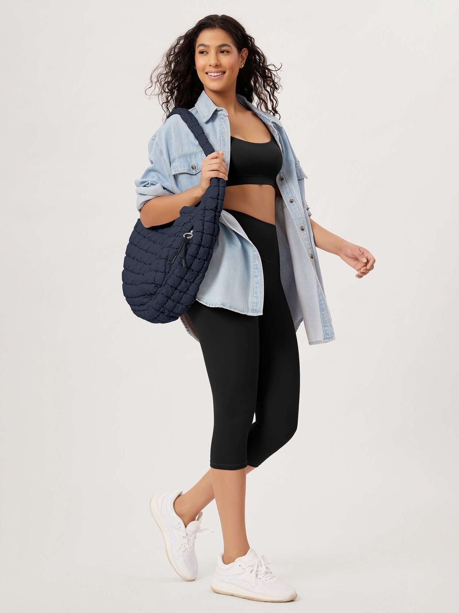 22L Quilted Carryall Crossbody Padding Bag - ododos