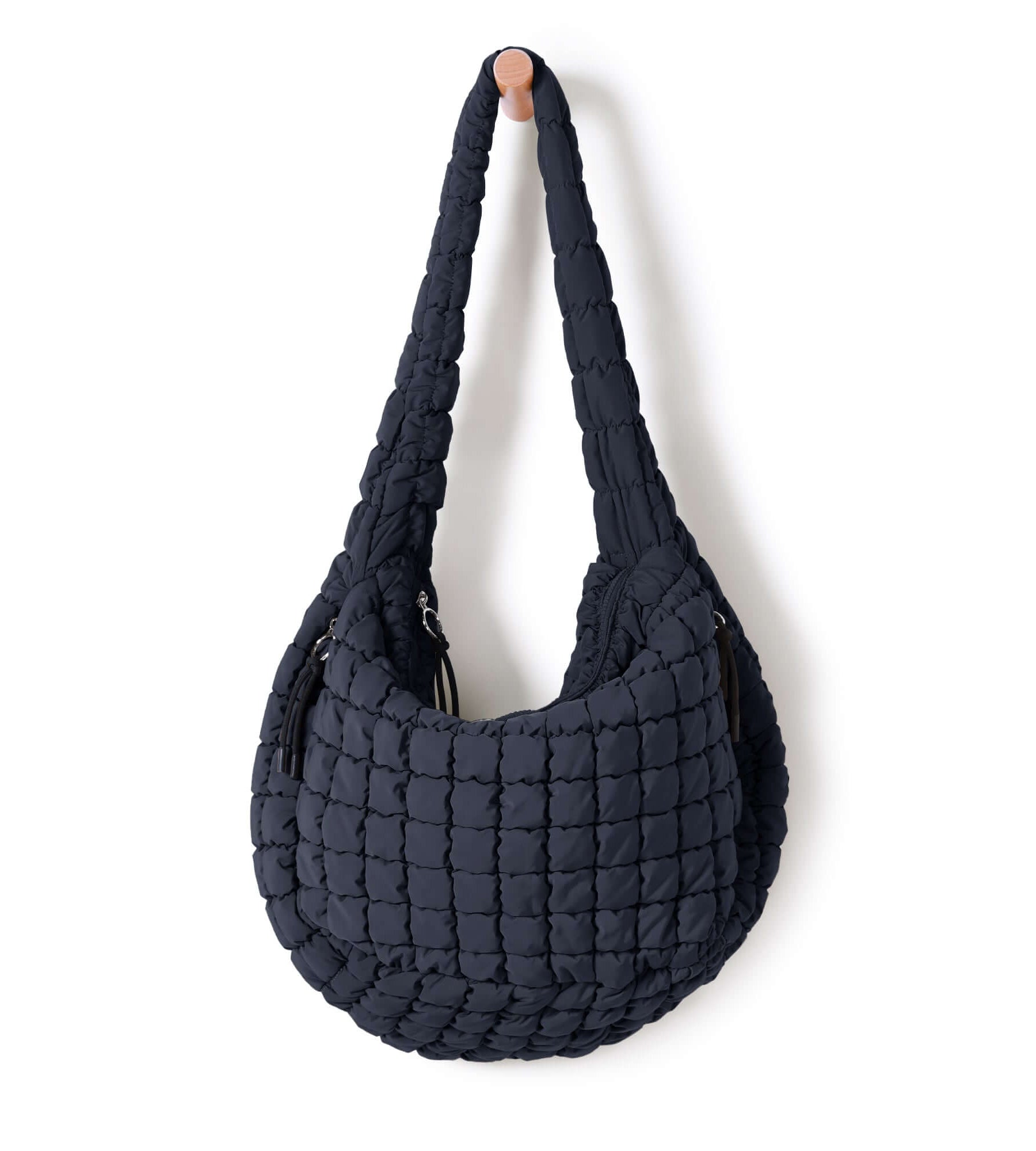 22L Quilted Carryall Crossbody Padding Bag Dark Blue - ododos